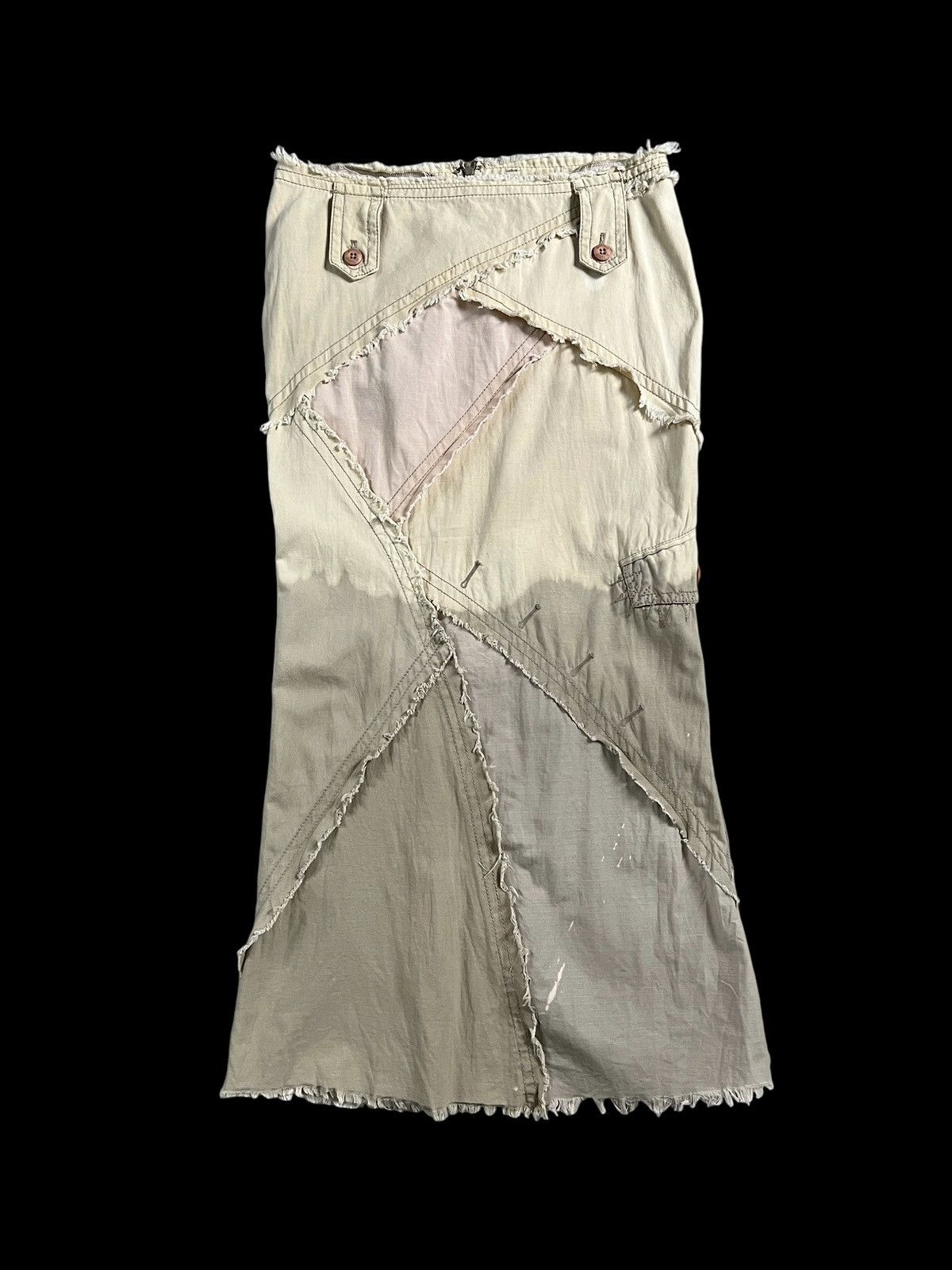 If Six Was Nine × Japanese Brand × MOUSSY Moussy Reconstructed Maxi Skirt Kapital Size 31" - 1 Thumbnail