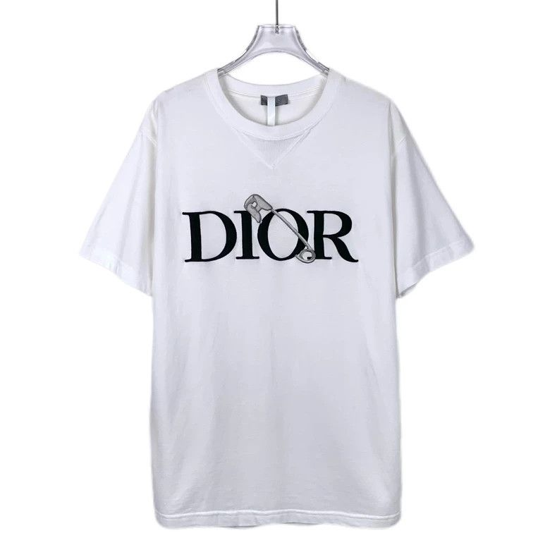 Dior Dior Safety Pin Logo Cotton T-Shirt Size US M / EU 48-50 / 2 - 1 Thumbnail