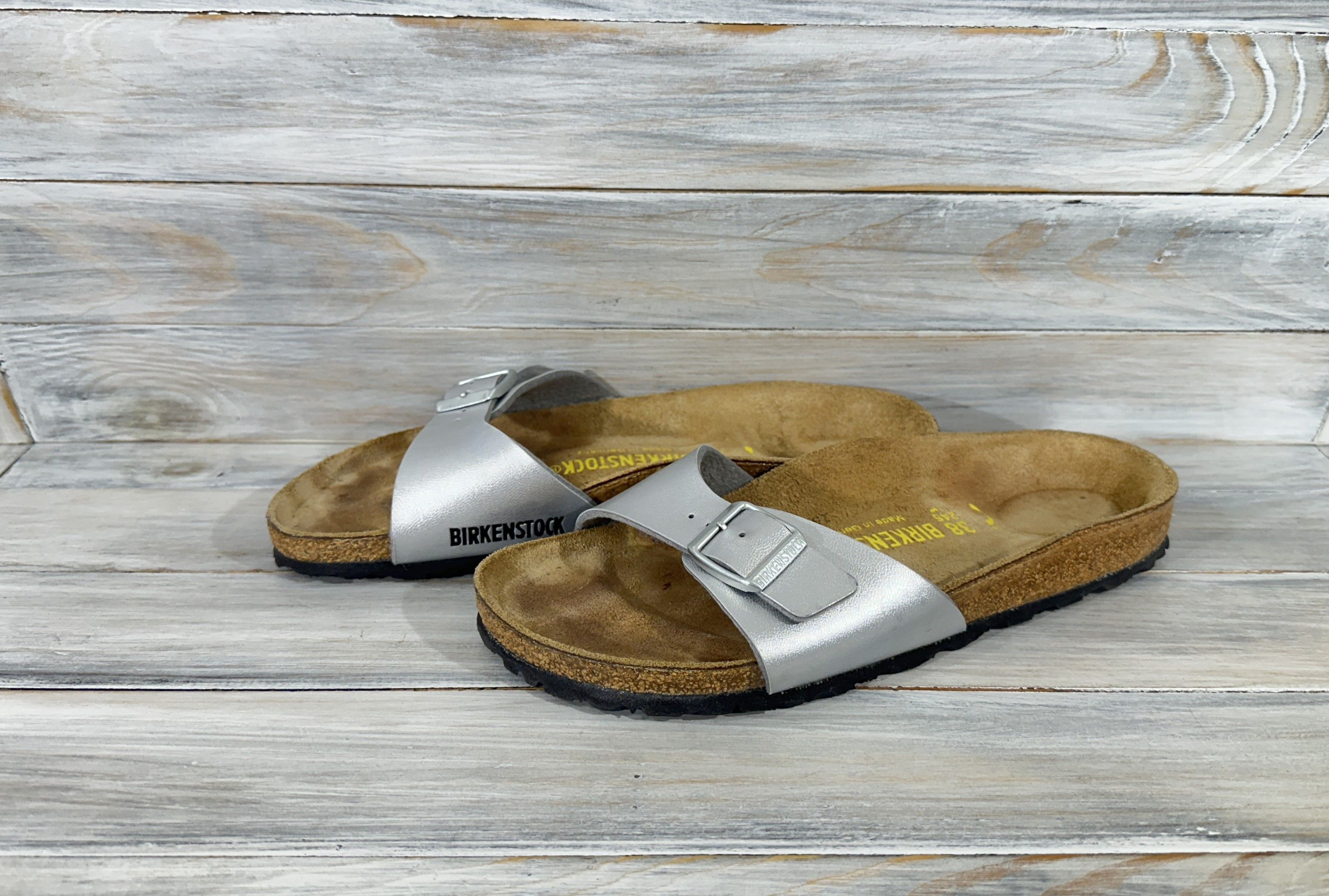 Birkenstock Birkenstock Madrid Birko-Flor Womens Leather Slide Sandals Size US 7 / IT 37 - 7 Thumbnail