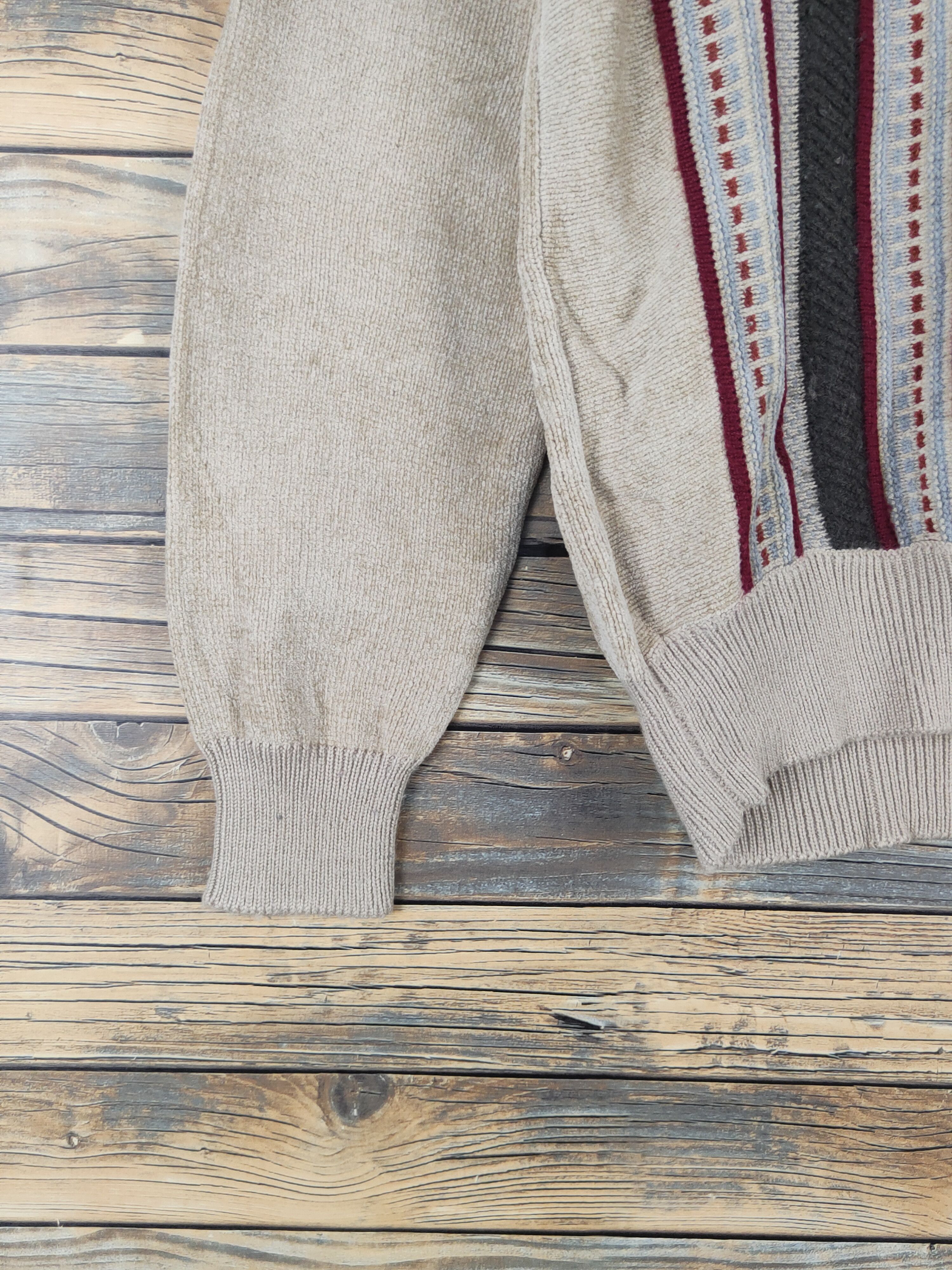Homespun Knitwear Prestige style Brown Knitwear striped Sweatshirts #W1273 Size US M / EU 48-50 / 2 - 4 Thumbnail