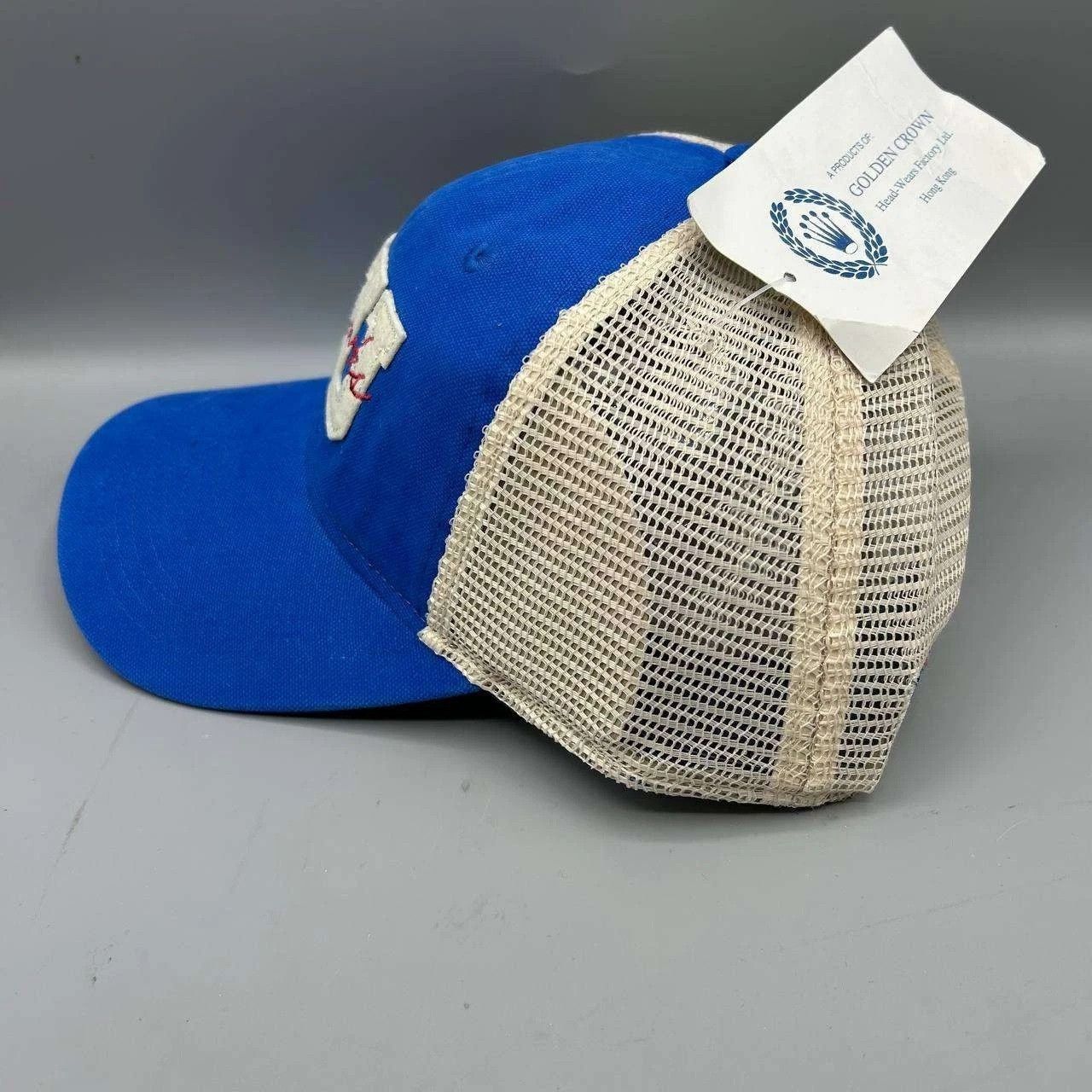 The Game Kansas Jayhawks NCAA Trucker Hat Men Blue White Snap Back Size ONE SIZE - 5 Thumbnail