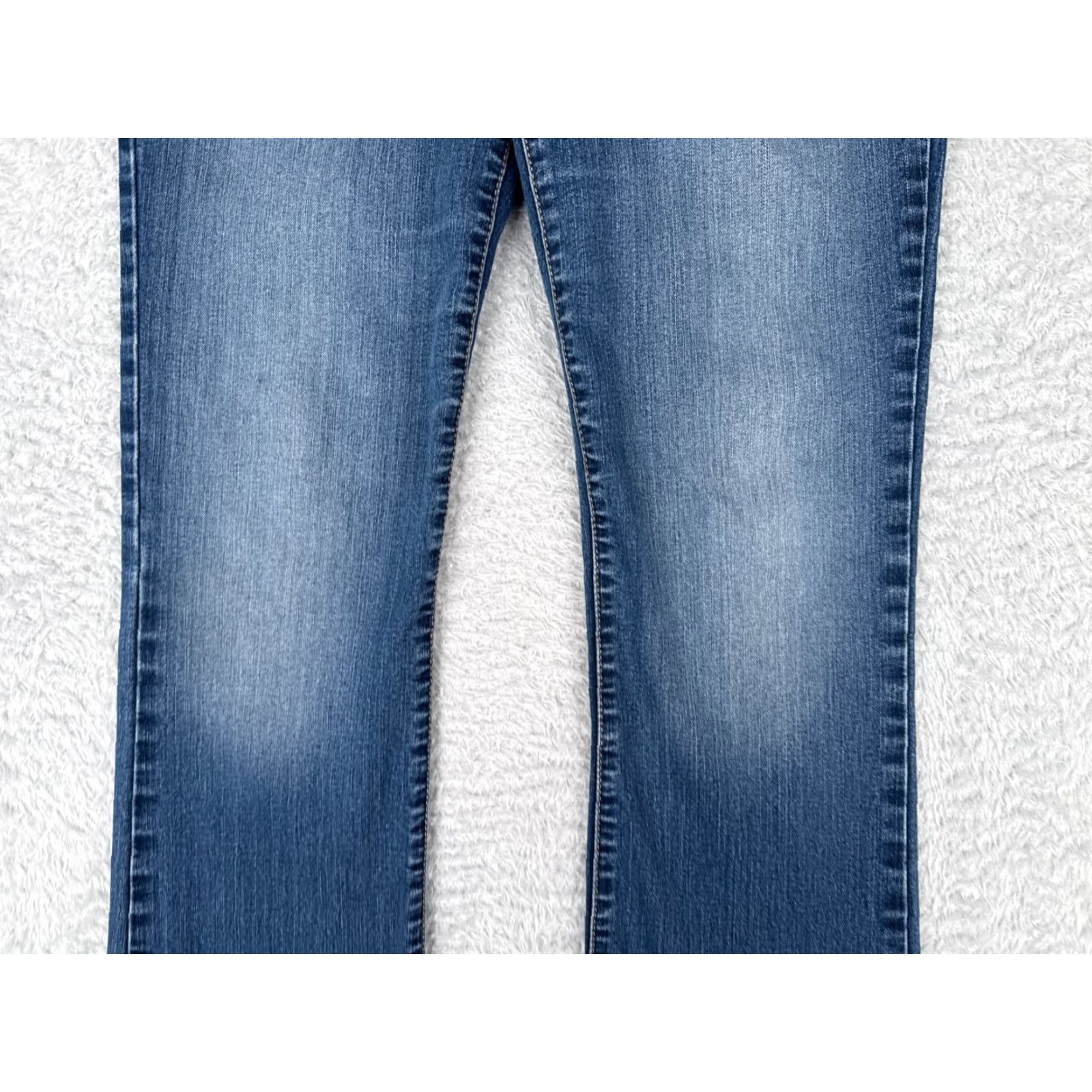 Vintage Code Bleu Jeans Women 6 Blue Denim Soleil Bootcut Low Rise Cotton Blend 30x31 Size 28" / US 6 / IT 42 - 3 Thumbnail