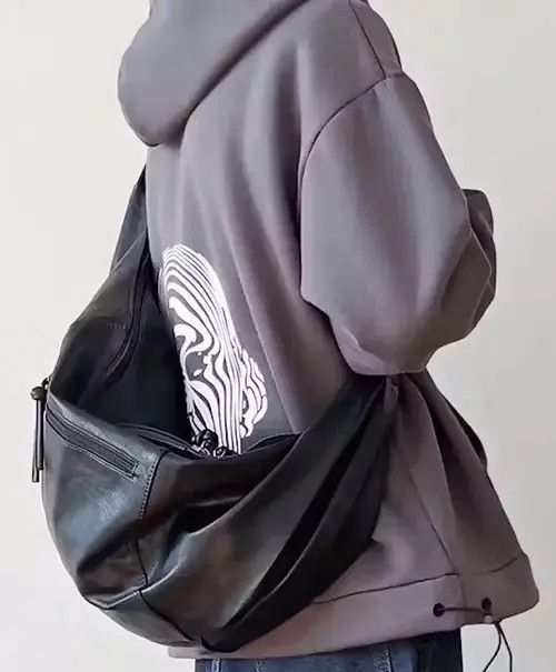 Other Fashion Hiphop pu leather sling side bag belt bag fanny pack Size ONE SIZE - 3 Thumbnail