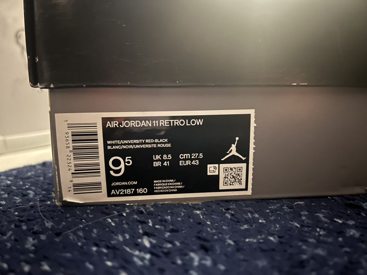 Jordan Brand Jordan 11 Low Concord Red Size US 9.5 / EU 42-43 - 4 Thumbnail