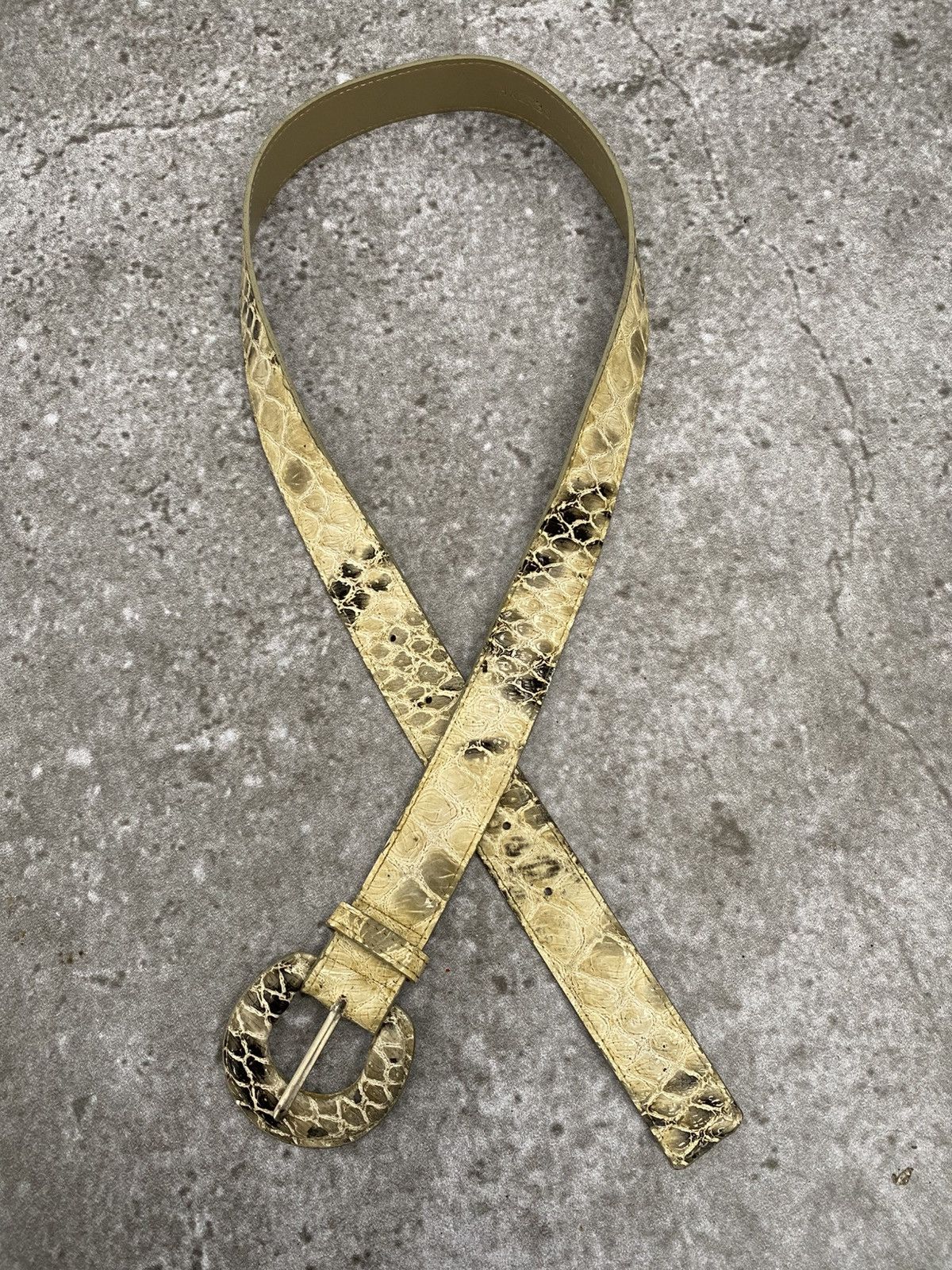 Snakeskin pattern belt