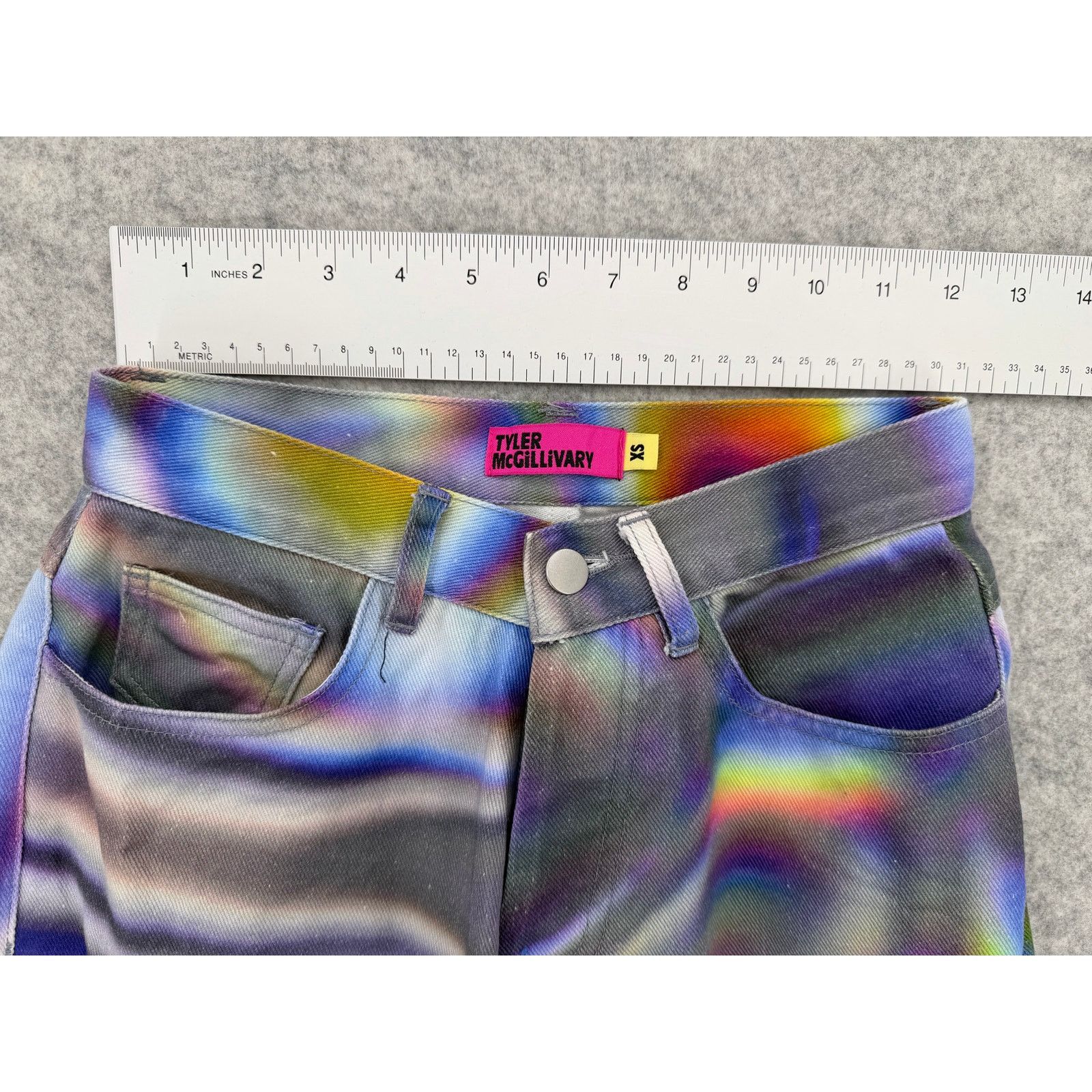 Tyler McGillivary Tyler McGillivary Marcel Tie Dye Psychedelic Jeans X-SMALL Size 24" / US 00 / IT 34 - 11 Thumbnail
