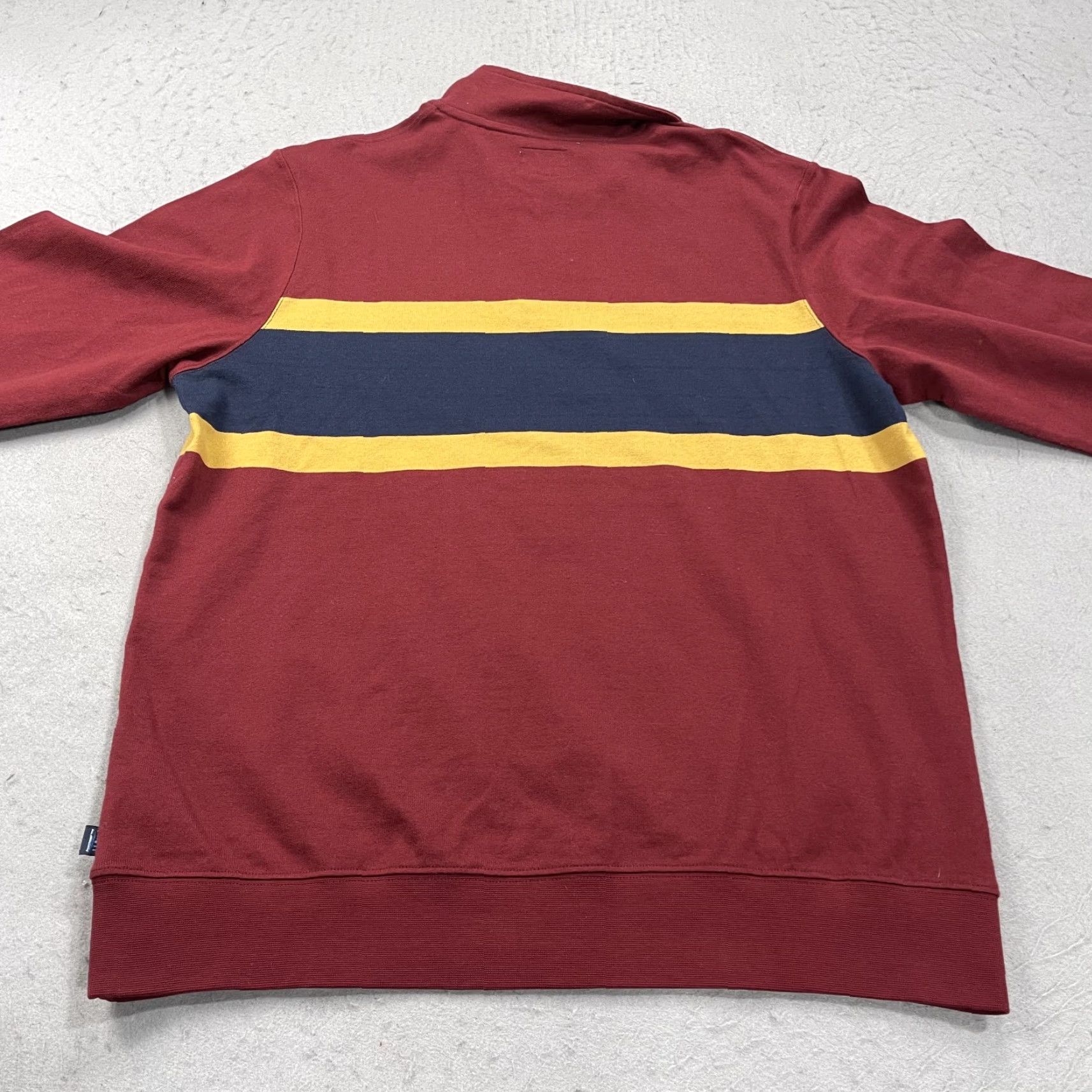 Vintage LL Bean Polo Shirt Mens Medium Red Striped Mockneck Rugby Long Sleeve Cotton Size US M / EU 48-50 / 2 - 6 Thumbnail