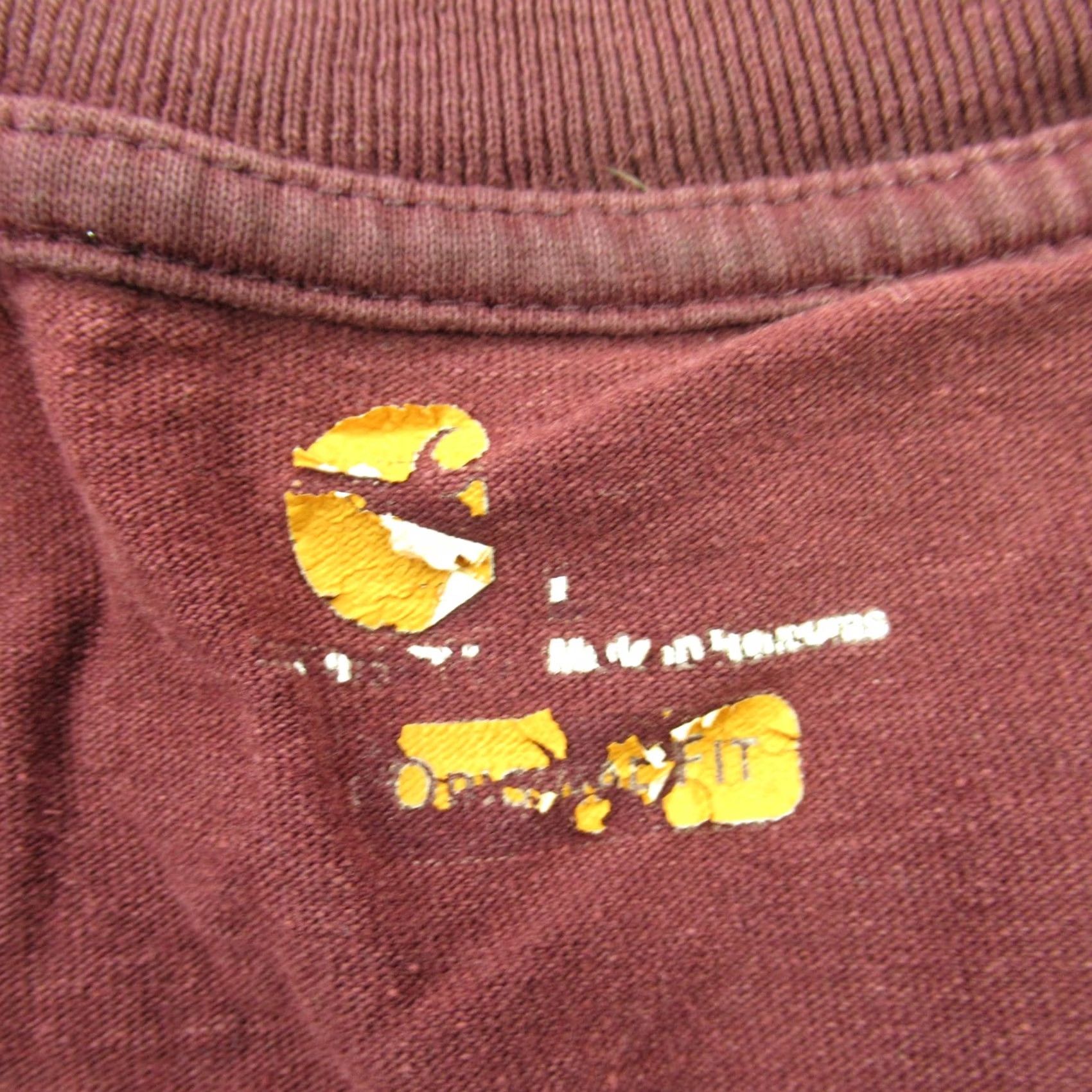 Carhartt Carhartt Shirt Mens Large Short Sleeve Henley Crew Neck Burgundy Buttons Red Size US L / EU 52-54 / 3 - 3 Thumbnail
