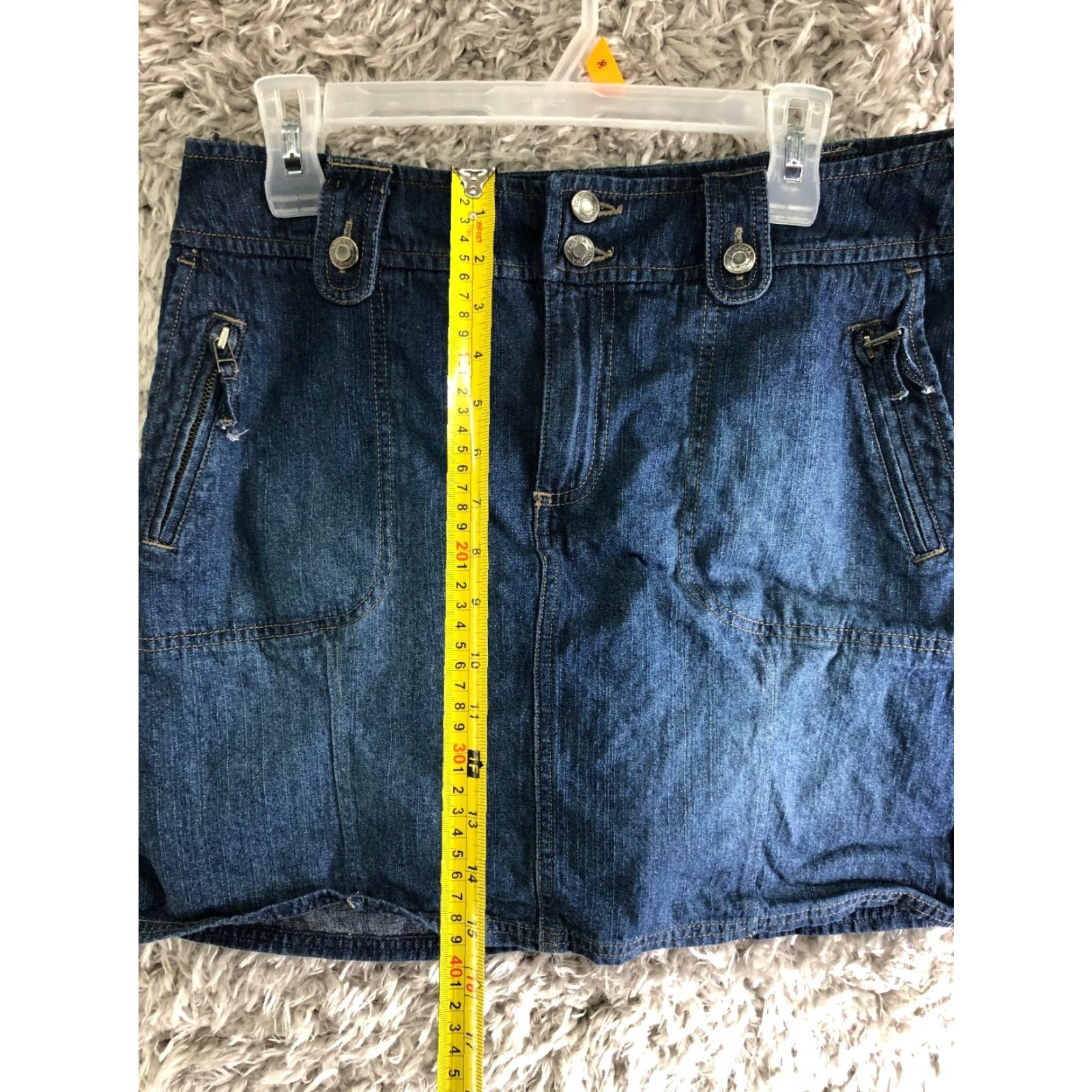 Denime Sonoma Blue Jean Skirt Womens Size 10 Midi Mini Denim 32" Waist Medium Wash Cotton Size 32" / US 10 / IT 46 - 3 Thumbnail