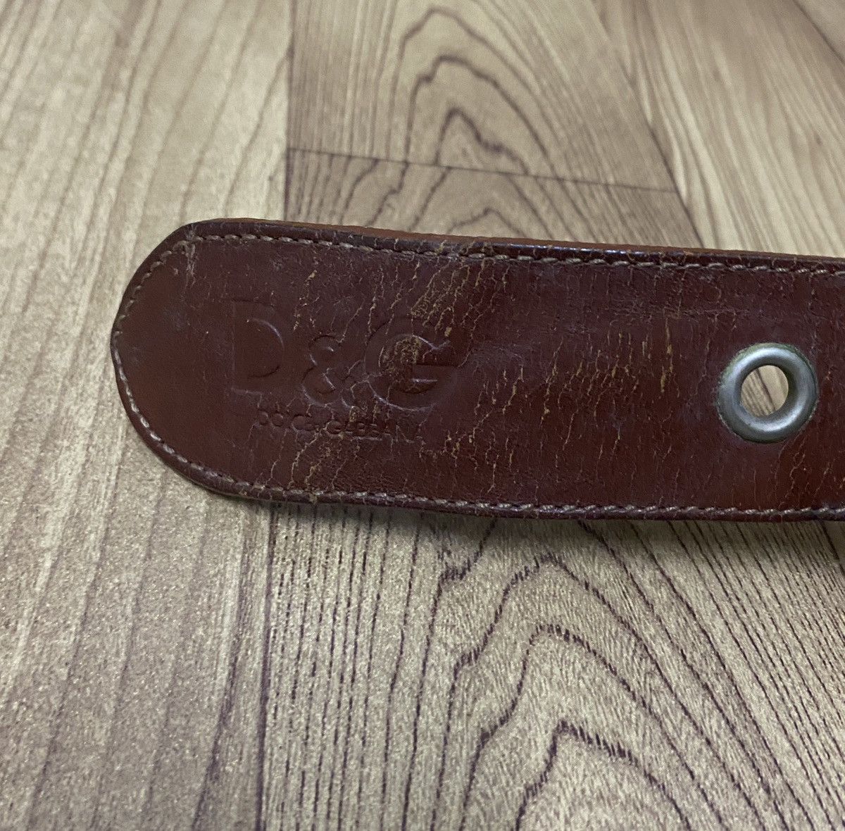 Dolce & Gabbana Rare Design Vintage Dolce Gabbana Denim Leather Belt 1990s Size ONE SIZE - 6 Thumbnail