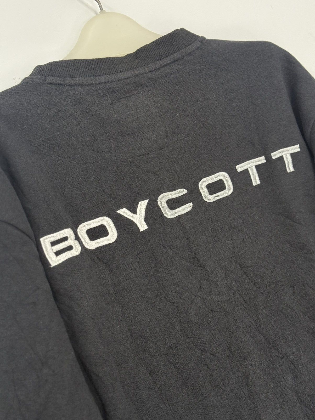 Boycott 🔥 Y2k Boycott Japan Spellout Embroidery Sweatshirt - LL Size US XL / EU 56 / 4 - 1 Thumbnail