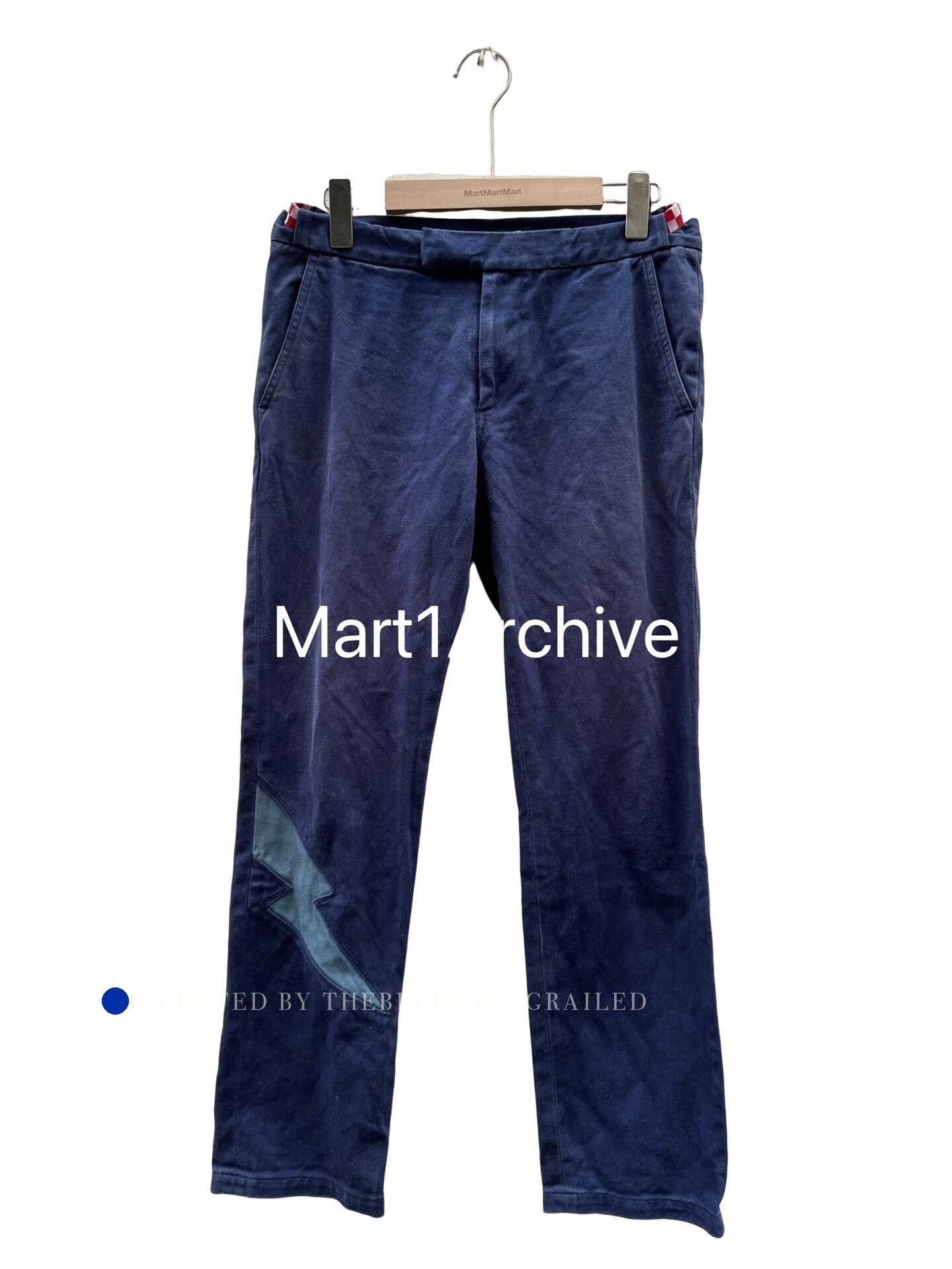 Undercover Lightning Patch Casual Pants in Blue Size US 32 / EU 48 - 1 Thumbnail