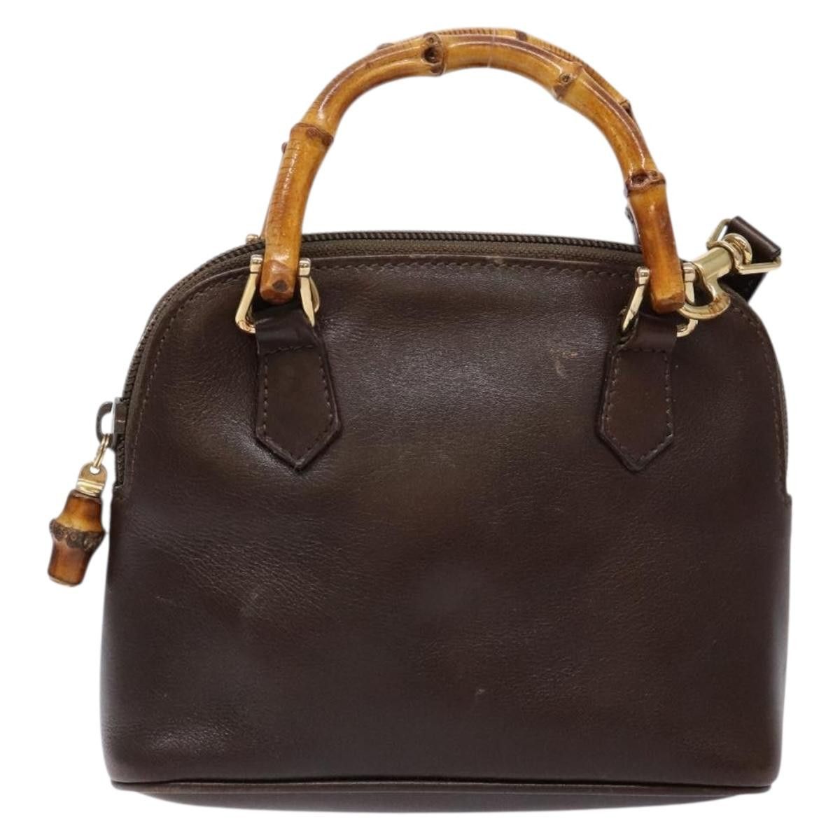 Gucci GUCCI Bamboo Shoulder Bag Leather Brown Gold 007 2032 007 Size ONE SIZE - 2 Thumbnail