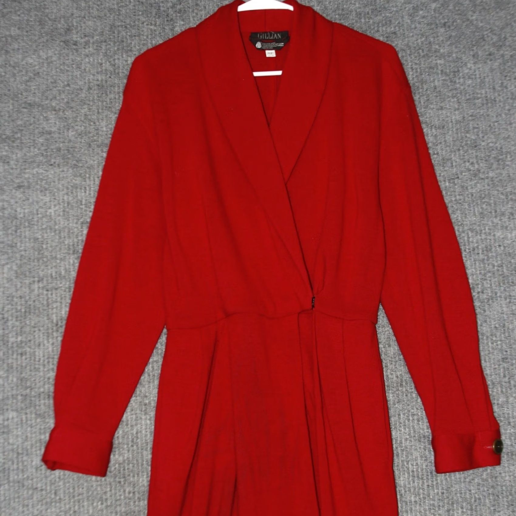 Vintage VINTAGE Neiman Marcus Gillian Coat Dress Size 12 Red 100% Wool Women's Size XL / US 12-14 / IT 48-50 - 3 Thumbnail