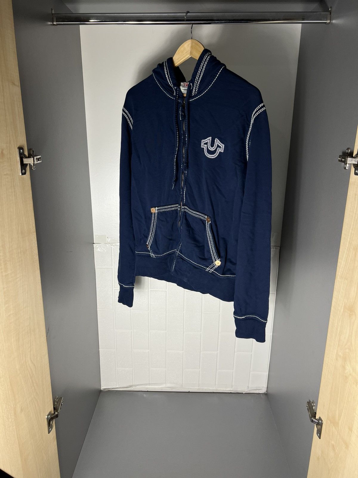 True Religion VINTAGE TRUE RELIGION ZIP HOODIE DESIGNER JAPAN STYLE Y2K Size US L / EU 52-54 / 3 - 10 Thumbnail