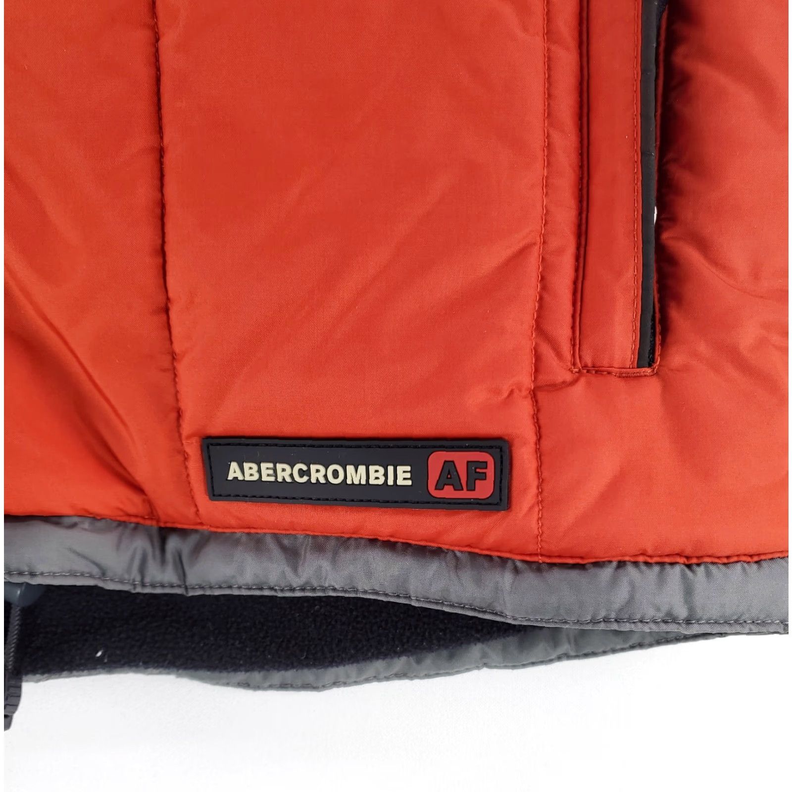 Abercrombie & Fitch Abercrombie & Fitch Full Zip Fleece Lined Vest Jacket Orange Mens M Puffer Jacket Lined Mens Size US M / EU 48-50 / 2 - 2 Thumbnail