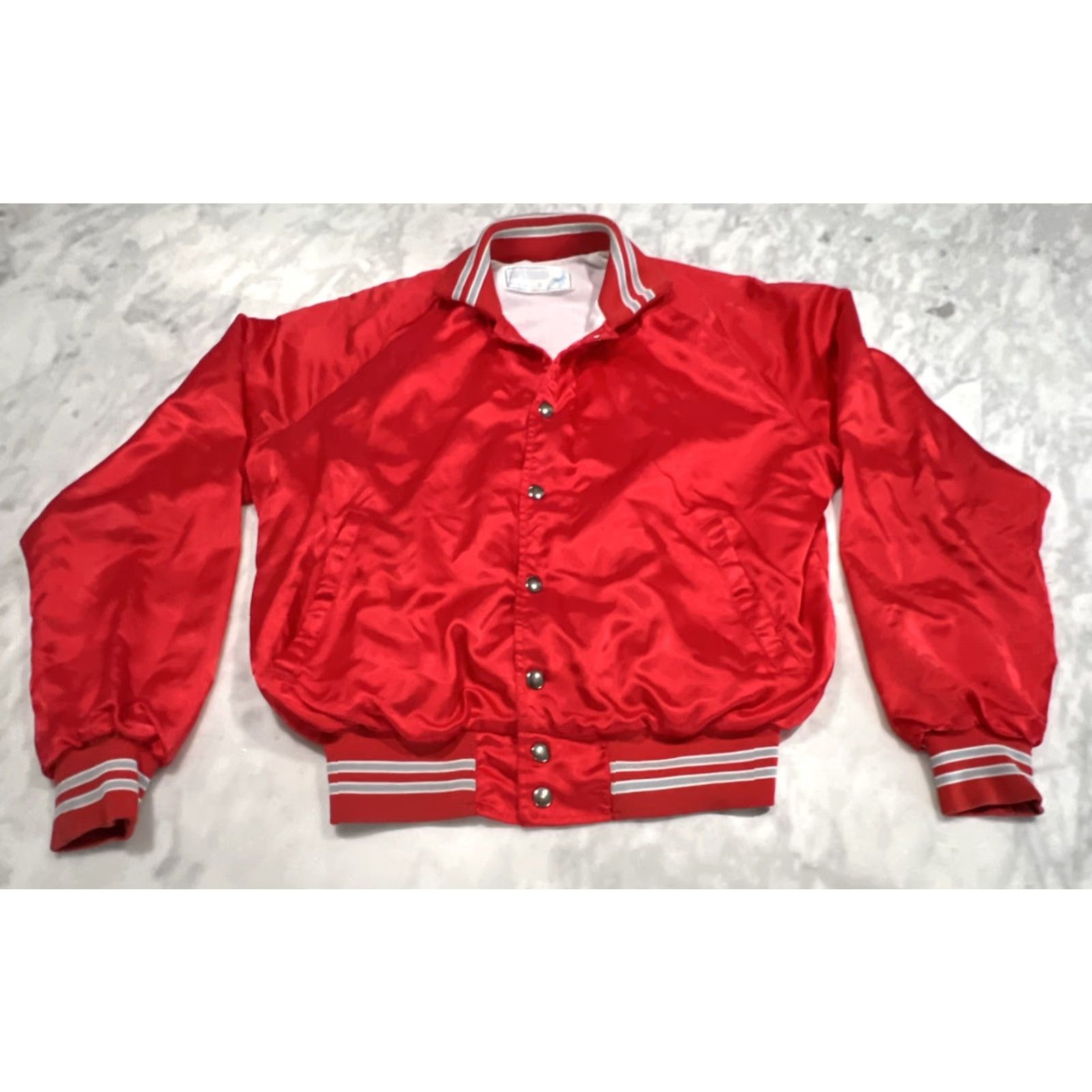Vintage VINTAGE Capricorn Satin Jacket Men’s M Red Sprint Car Phoenix Racing Association Made USA Size US M / EU 48-50 / 2 - 4 Thumbnail