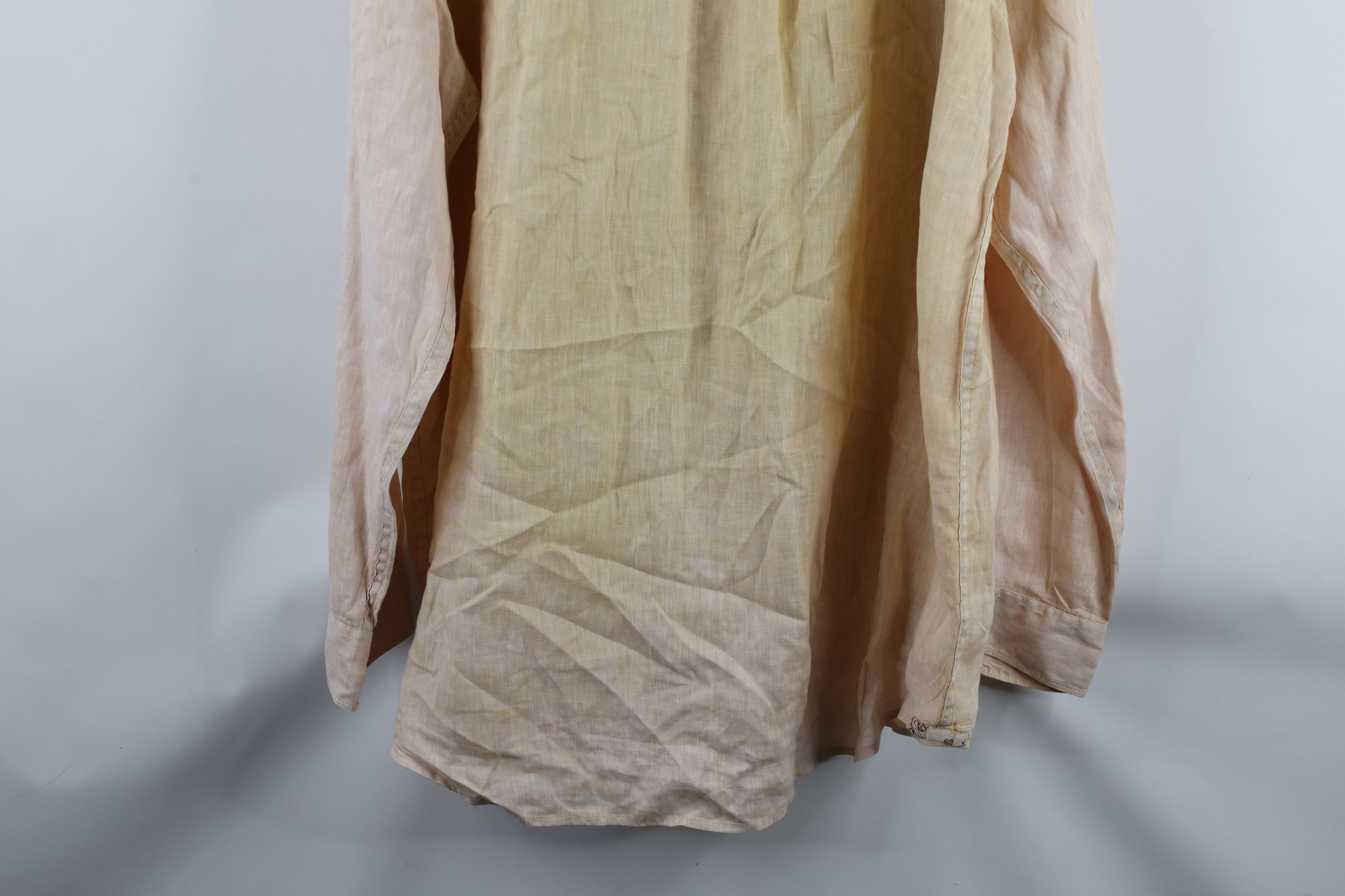 Vintage Vintage 90s Streetwear Linen Long Sleeve Button Shirt Size US XXL / EU 58 / 5 - 11 Thumbnail