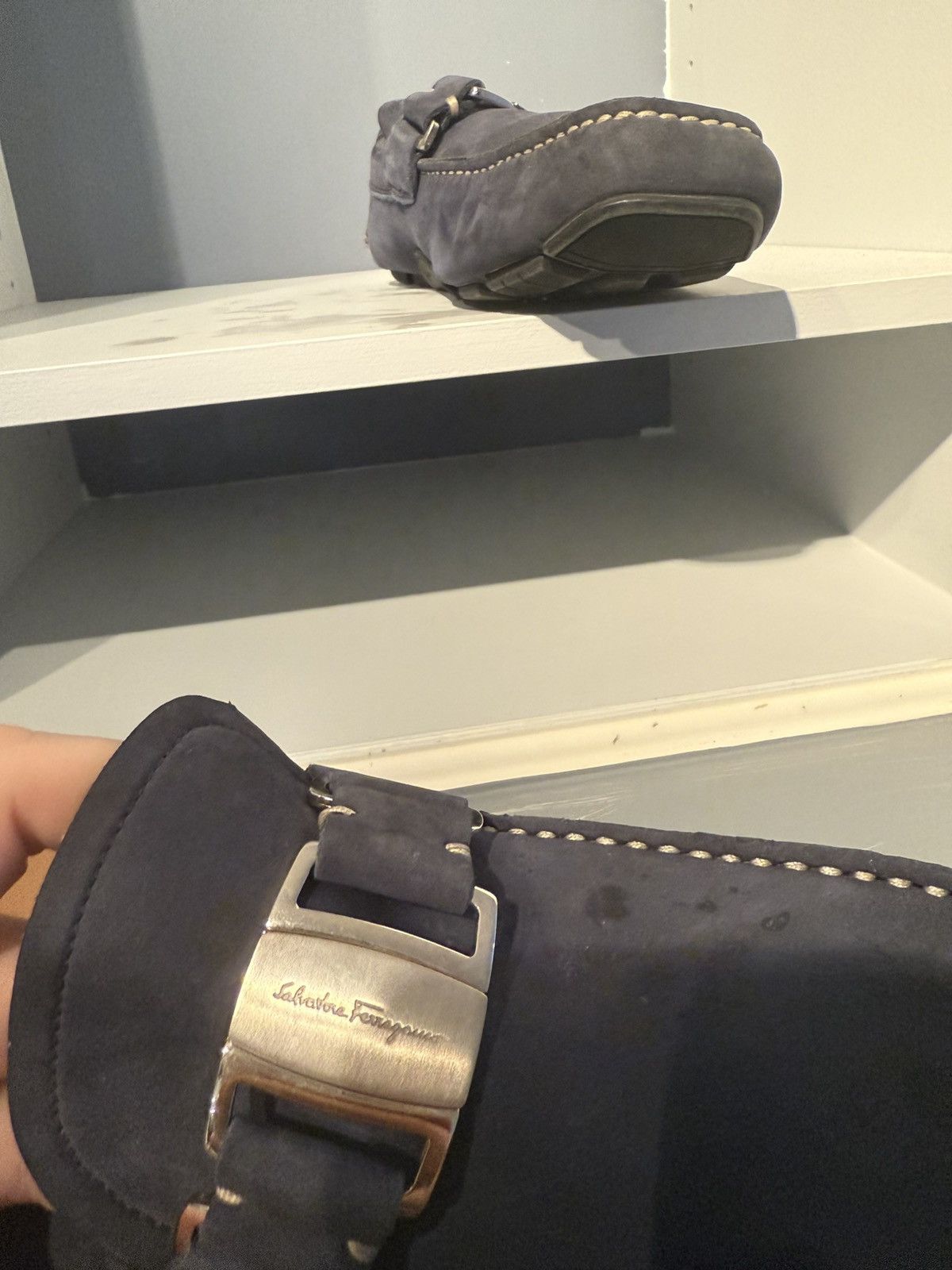 Salvatore Ferragamo Salvatore Ferragamo Navy Blue Loafers Size 9.5 Size US 9.5 / EU 42-43 - 4 Thumbnail