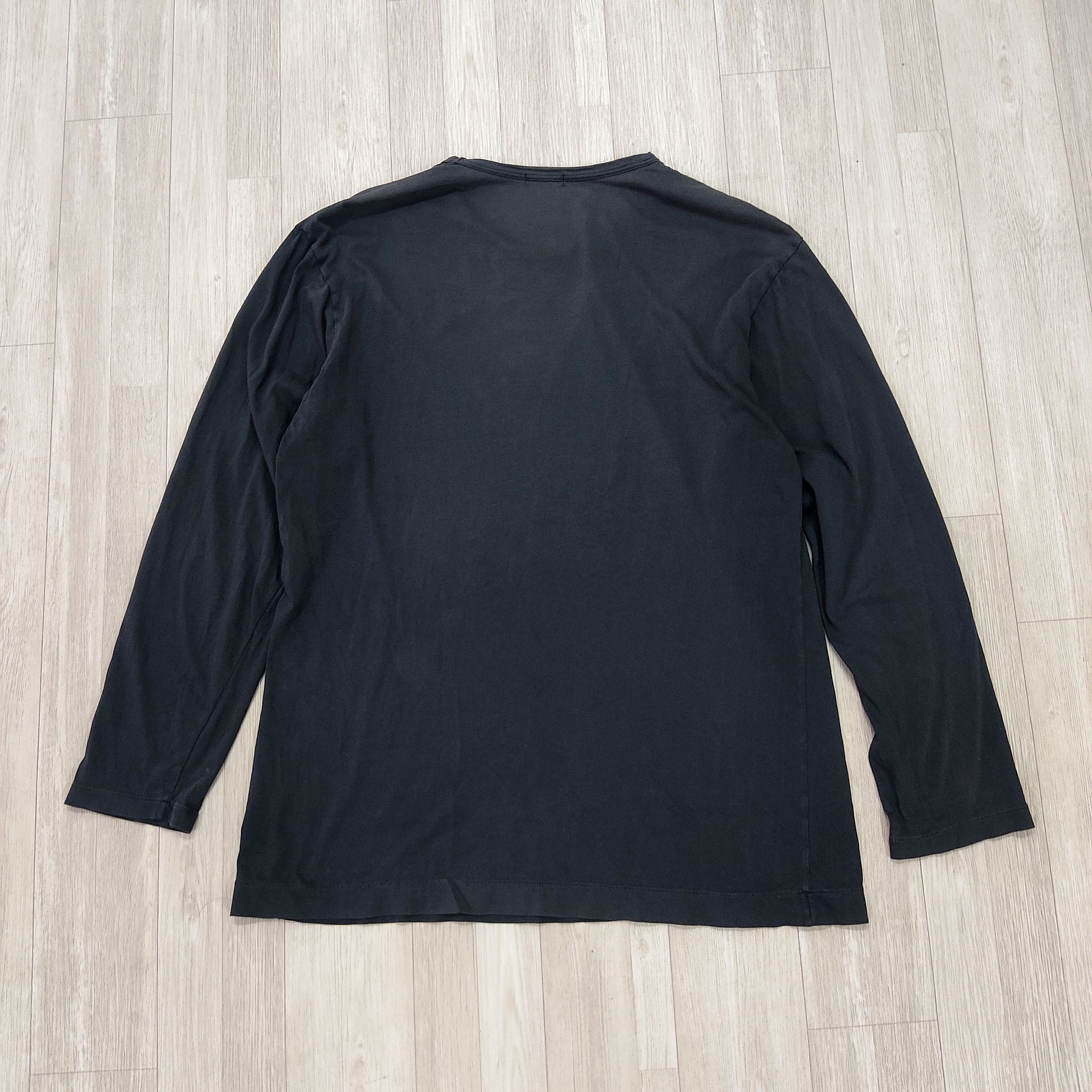 Yohji Yamamoto Y's For Men Faded Black Long Sleeve T-shirt Size US L / EU 52-54 / 3 - 10 Thumbnail