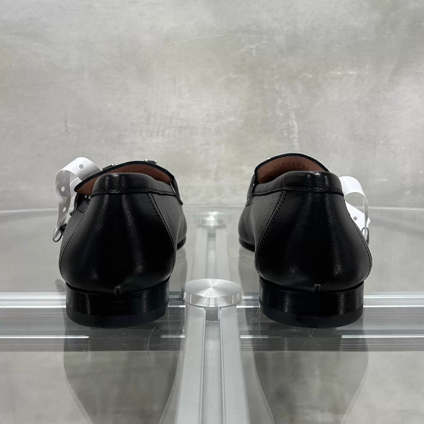 Hermes Hermes Black Classic Loafer Silver Buckle 38.5 EU New In Box Size US 8 / IT 38 - 6 Thumbnail