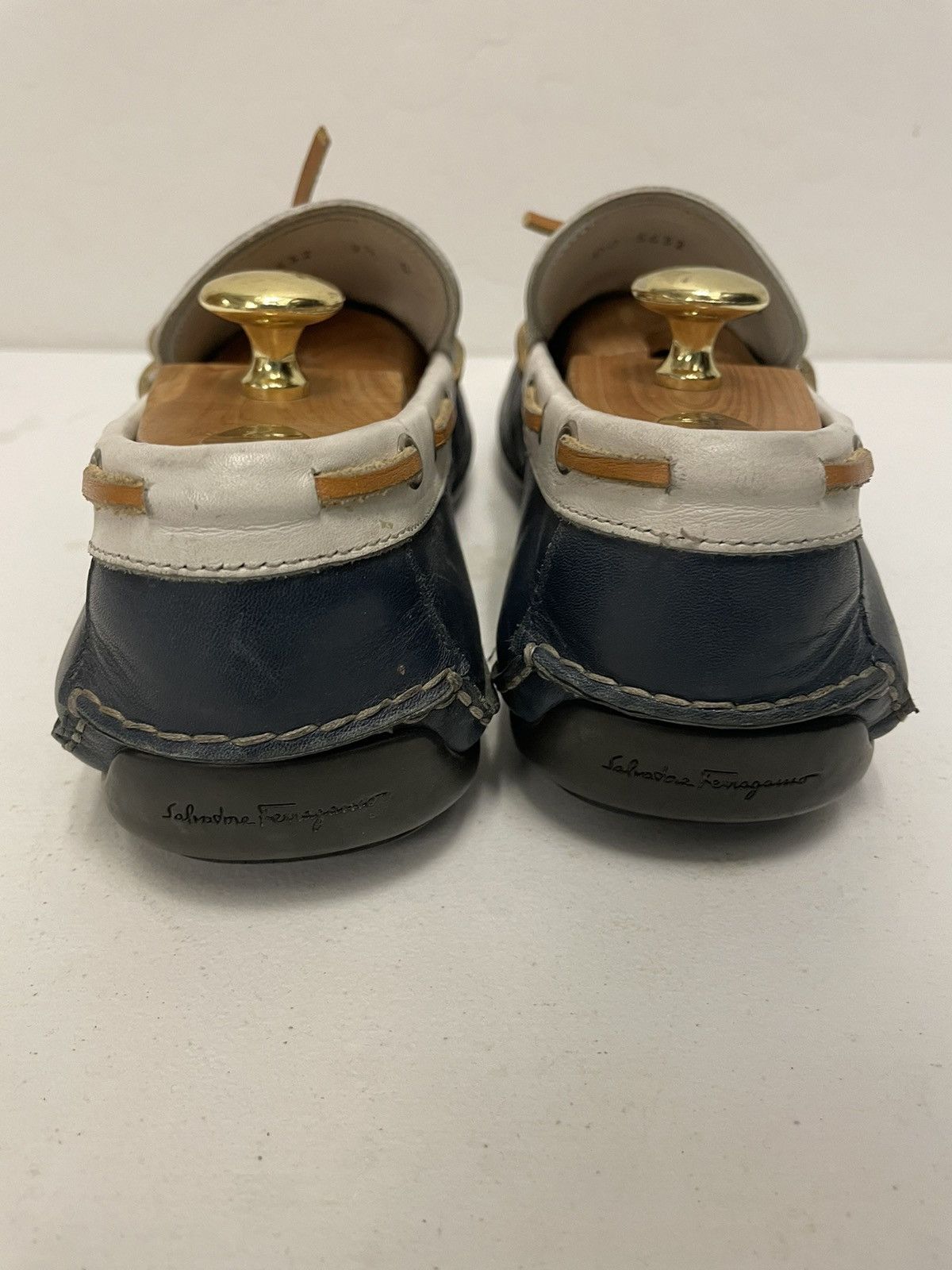 Salvatore Ferragamo Colorblock Boat Shoe Driver Size US 9.5 / EU 42-43 - 4 Thumbnail