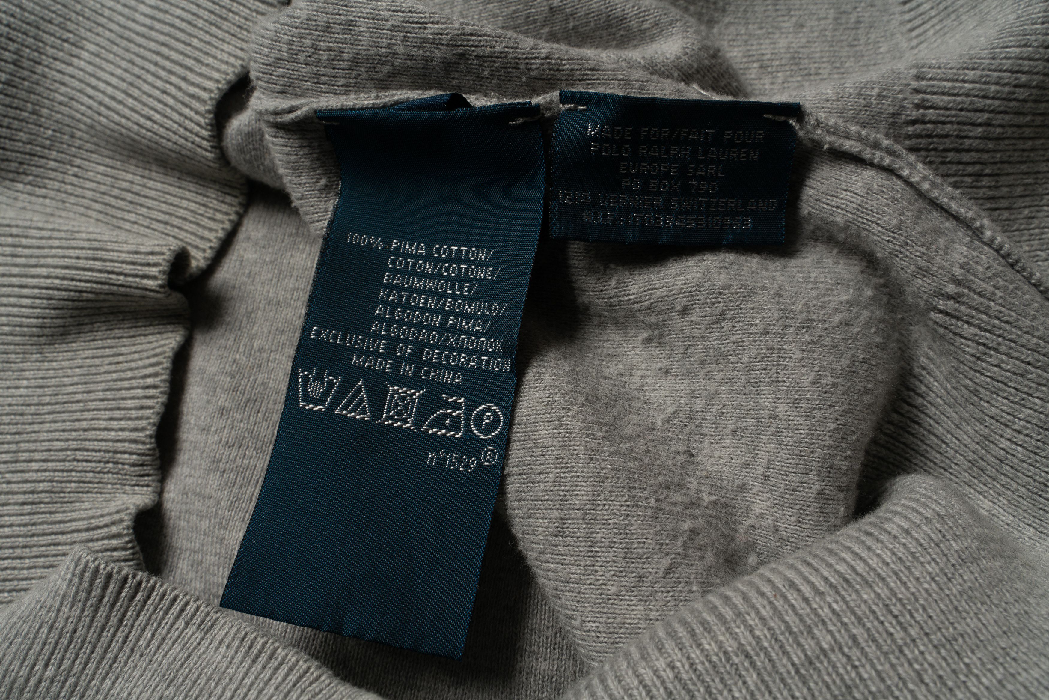 Polo Ralph Lauren 📌Polo RALPH LAUREN Vintage Gray Cotton Vest Size US S / EU 44-46 / 1 - 6 Thumbnail