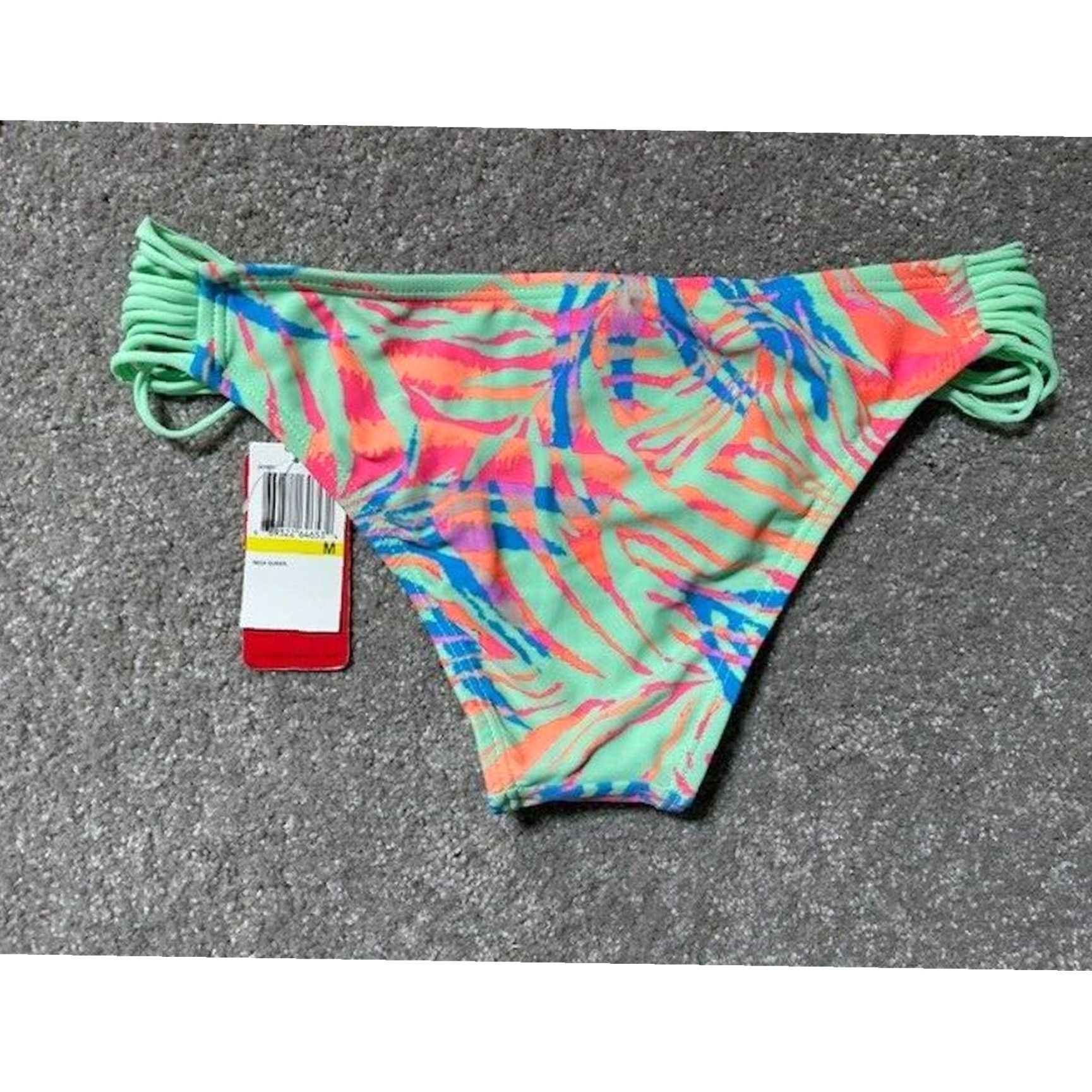 Swims Gossip Bikini Swim Bottom Medium M Green Zebra Print Pastel Neon Retro Y2K Festival Beach Resort Women's Swimwear Size 32" / US 10 / IT 46 - 2 Thumbnail