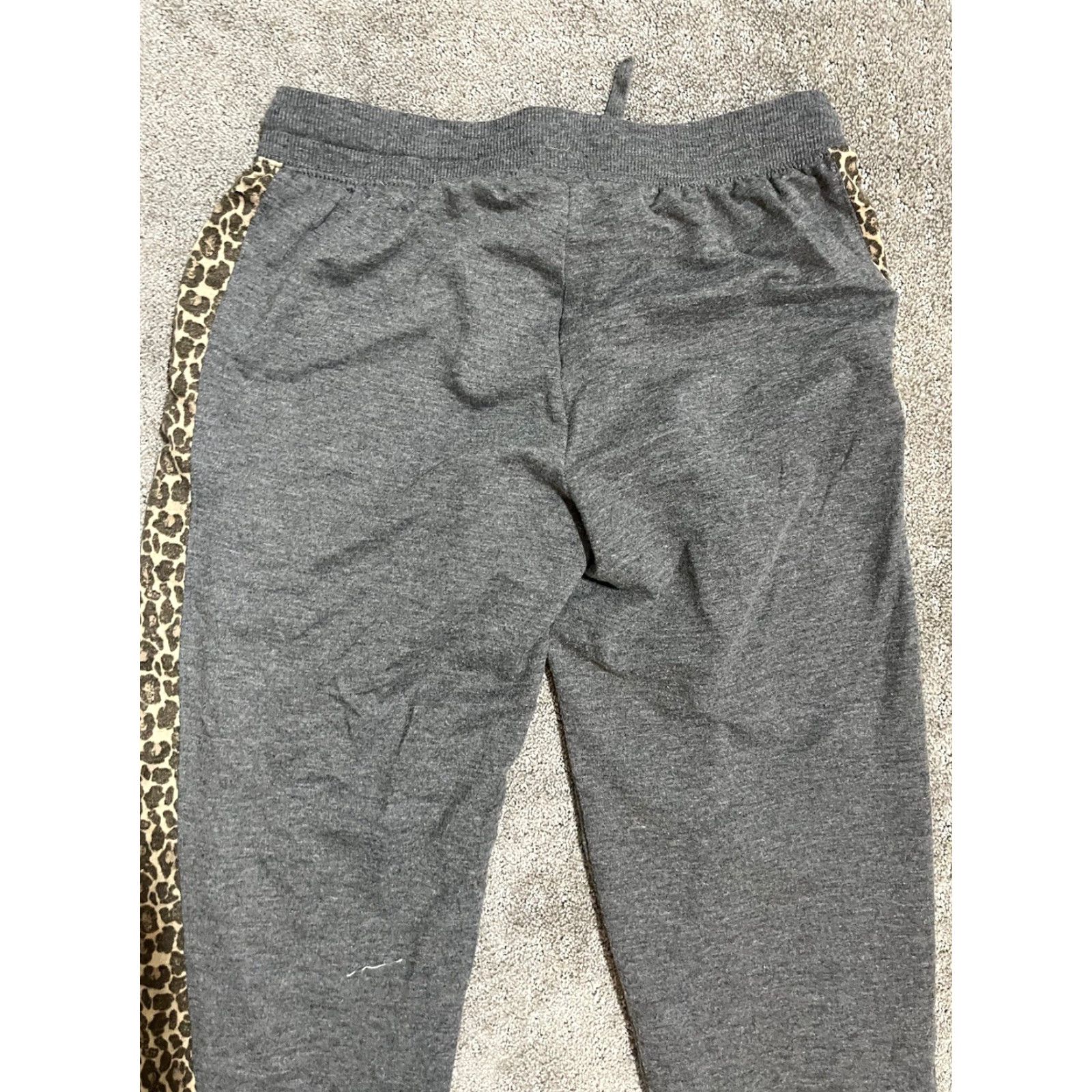 Splendid Splendid Women Pants Jogger Gray Animal Print Cheetah Striped Sides XS Drawstring Pockets Relaxed Inseam 26 in Rayon Casual Women Size 26" / US 2 / IT 38 - 3 Thumbnail