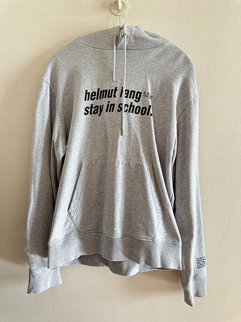 Helmut Lang HELMUT LANG Gray logo hoodie Size US L / EU 52-54 / 3 - 1 Thumbnail
