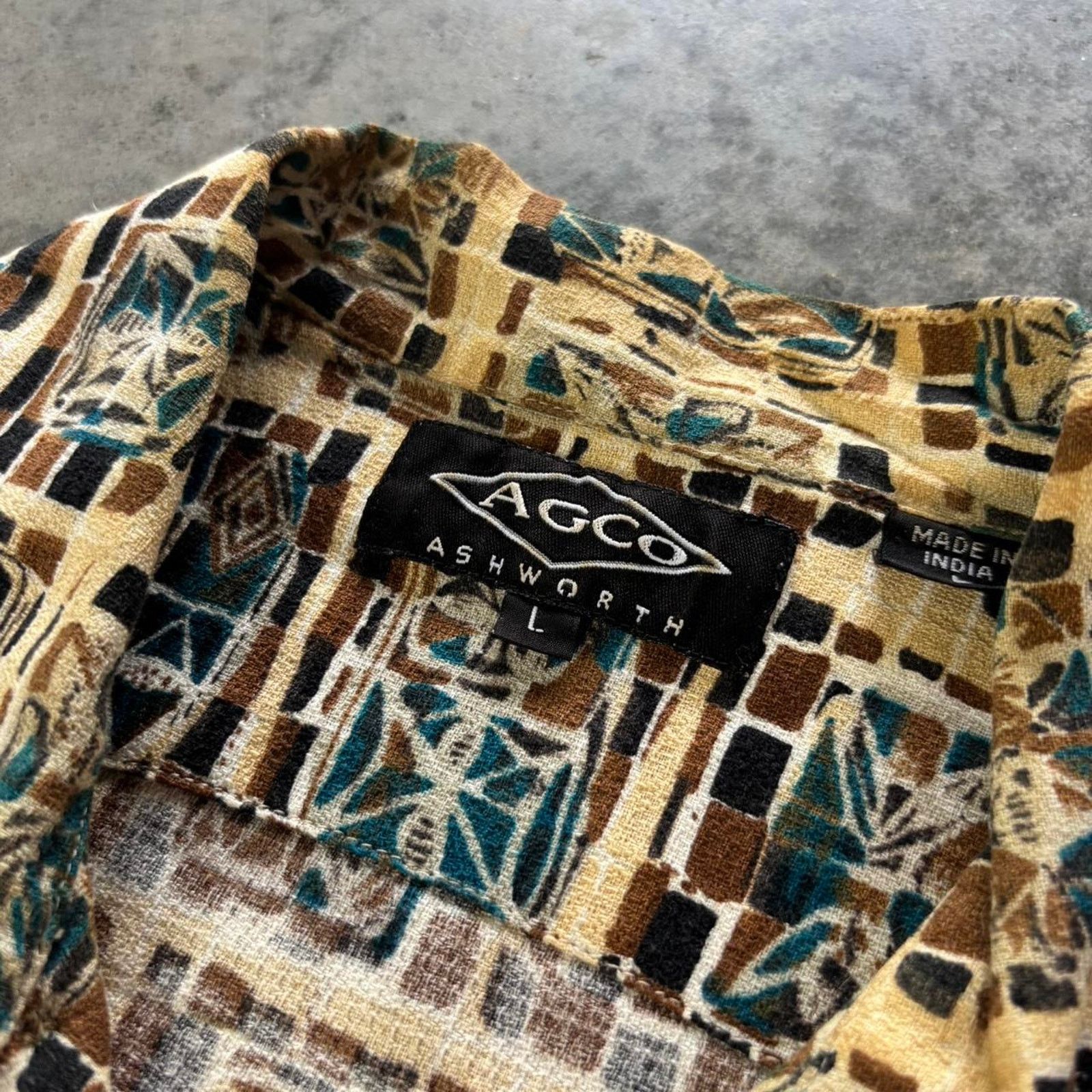 Vintage Vintage 90s Patterned Button Up Shirt Size US L / EU 52-54 / 3 - 3 Thumbnail
