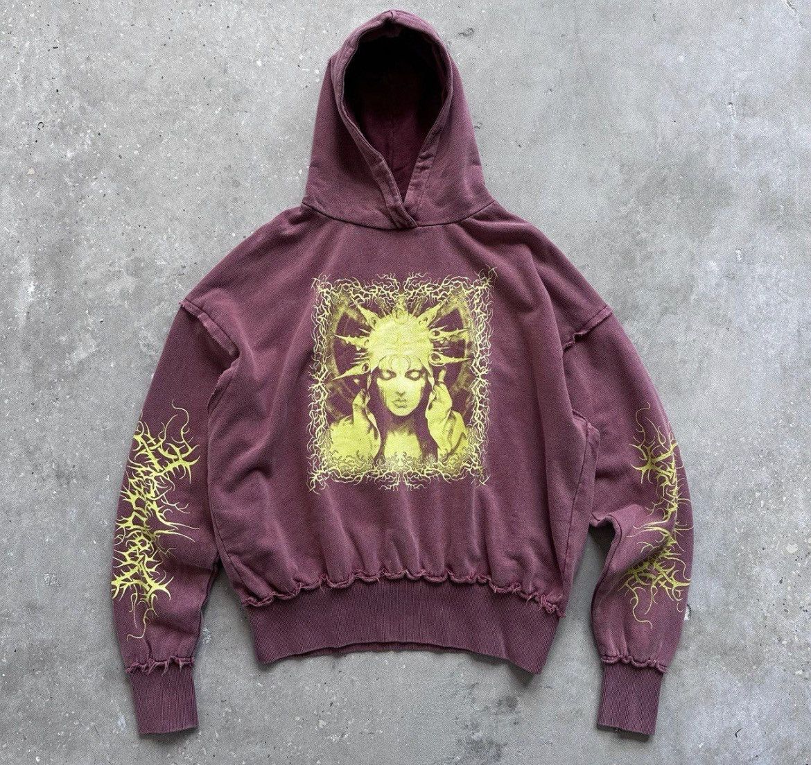 image of Drop Dead Hoodie XL in Red, Men's