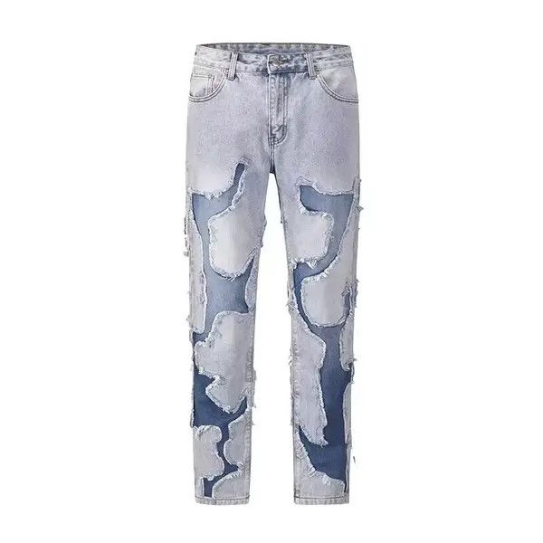 VIBE Street irregular ripped raw edge straight jeans Size US 32 / EU 48 - 5 Thumbnail