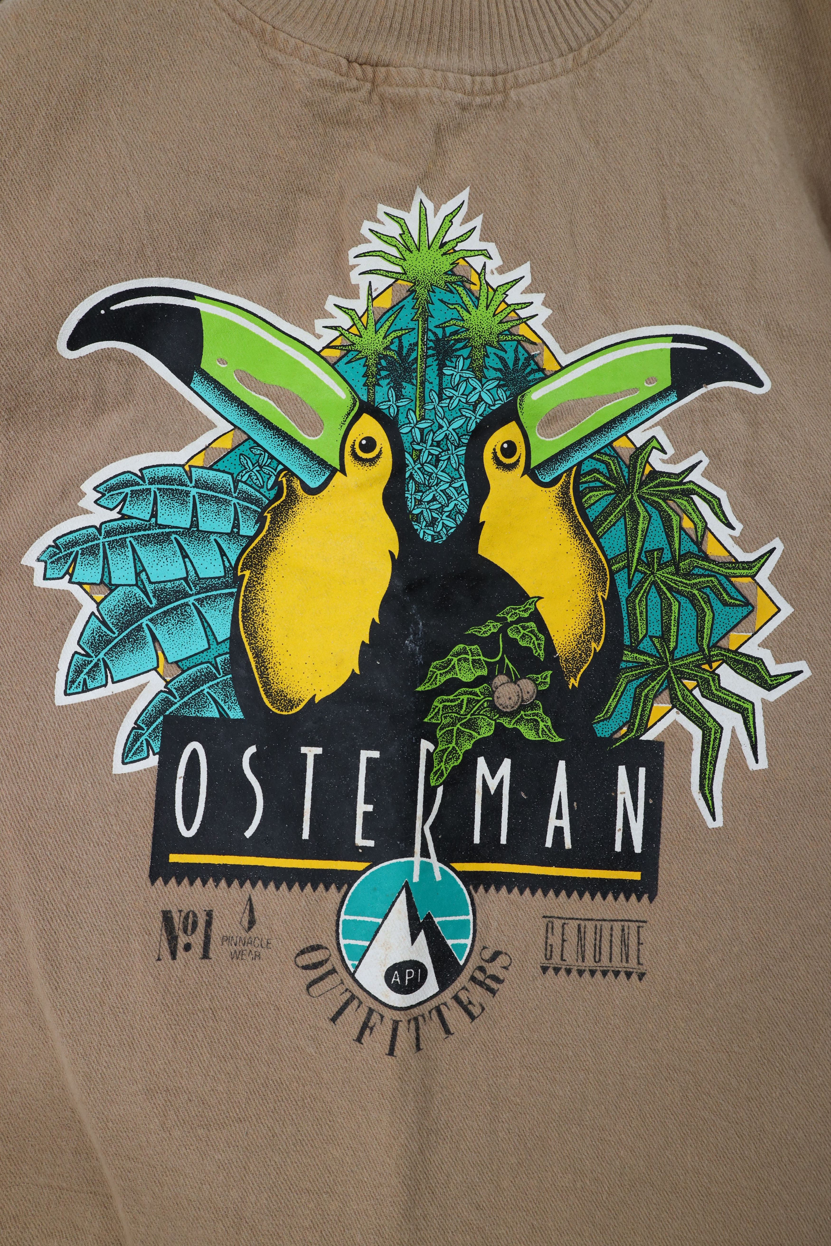 Vintage Vintage 90s Streetwear Toucan Bird Mock Neck Sweatshirt US Size US XL / EU 56 / 4 - 4 Thumbnail