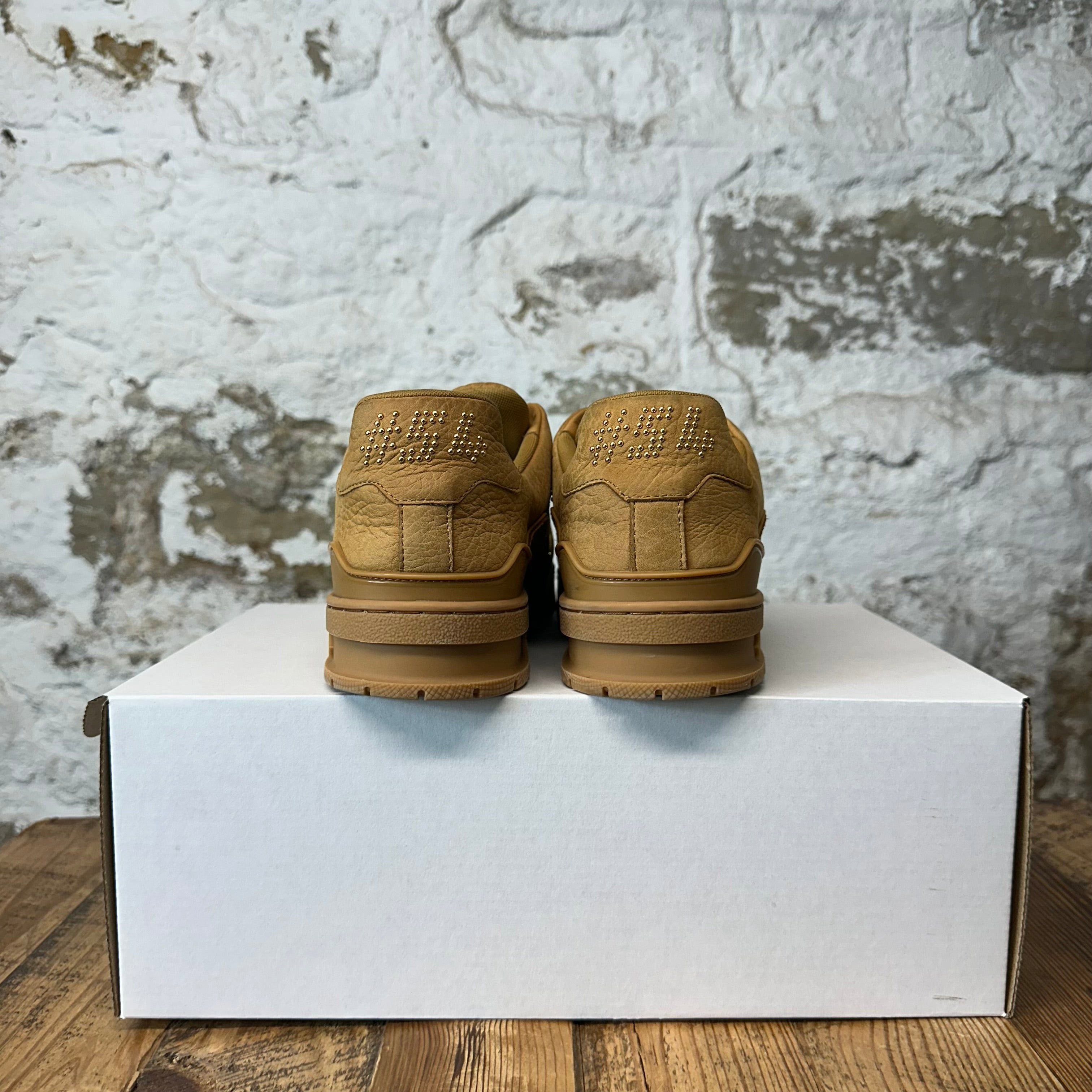 Louis Vuitton Louis Vuitton Brown Leather Studded Trainer Sz 10 (8.5LV) Size US 10 / EU 43 - 6 Thumbnail