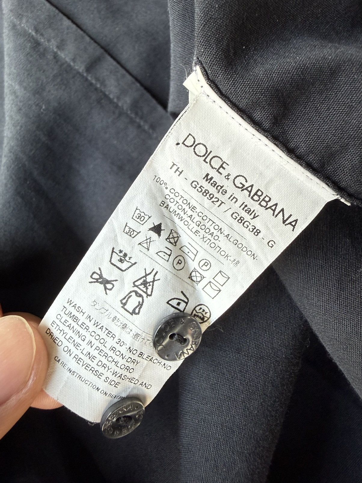 Dolce & Gabbana DOLCE&GABBANA Archive Oversized Black Military Shirt Size US M / EU 48-50 / 2 - 9 Thumbnail
