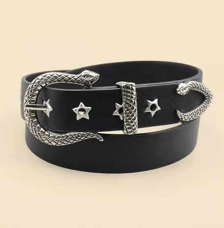 Jewelry Black Snake Buckle Y2K Style Belt Size ONE SIZE - 1 Preview