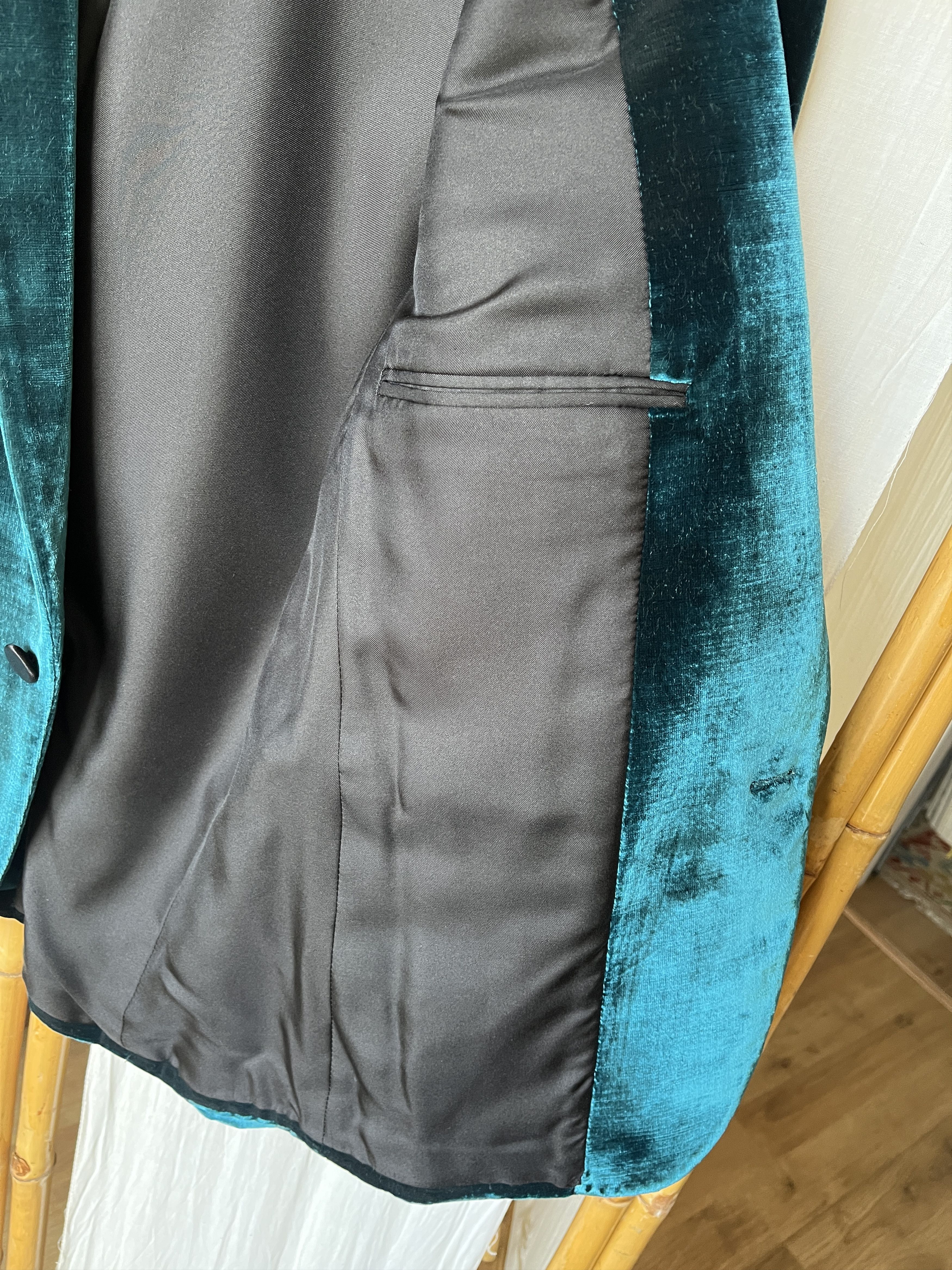 Saint Laurent Paris Saint Lauren Silk & Cotton Blazer Size 46S - 4 Thumbnail