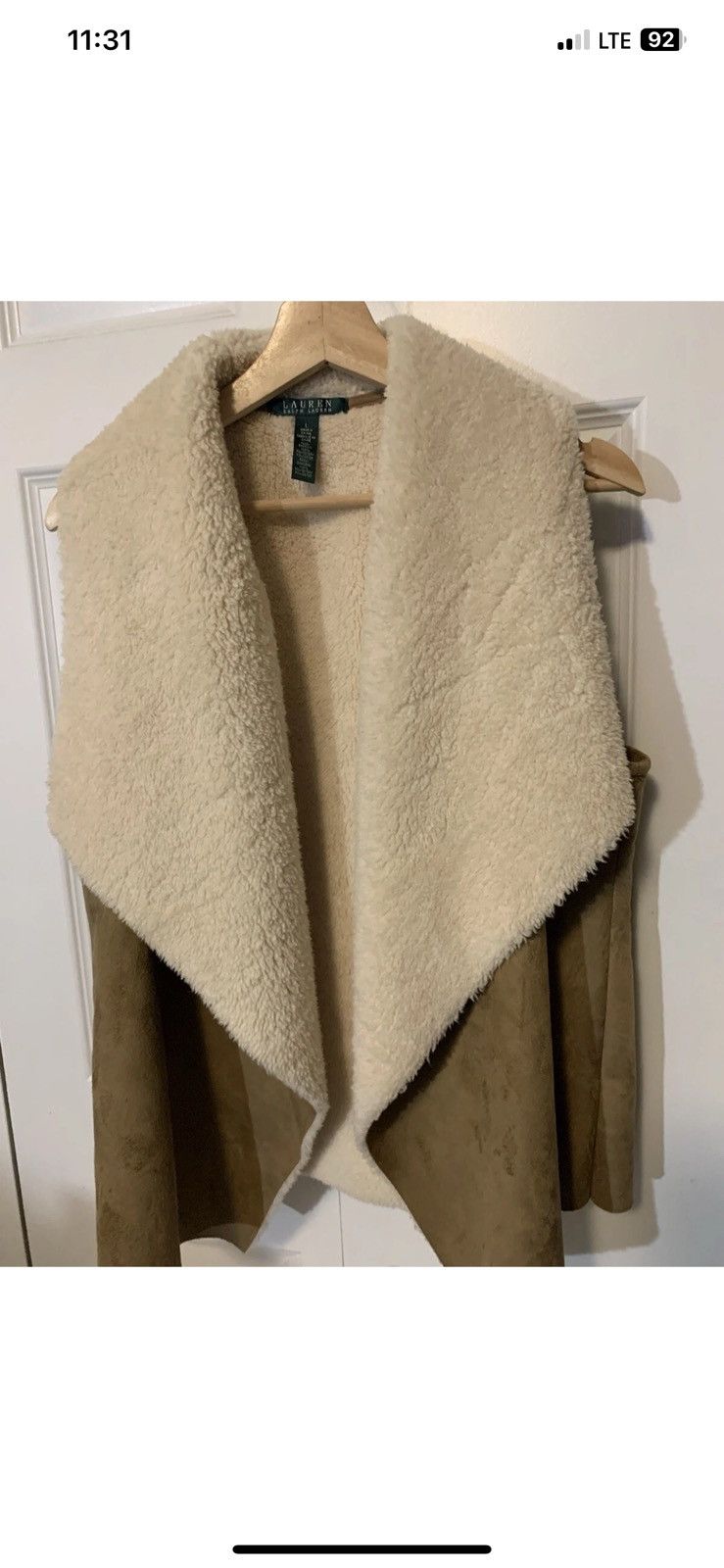 Polo Ralph Lauren Lauren Ralph Lauren womens sz L vest beige tan Size L / US 10 / IT 46 - 5 Thumbnail