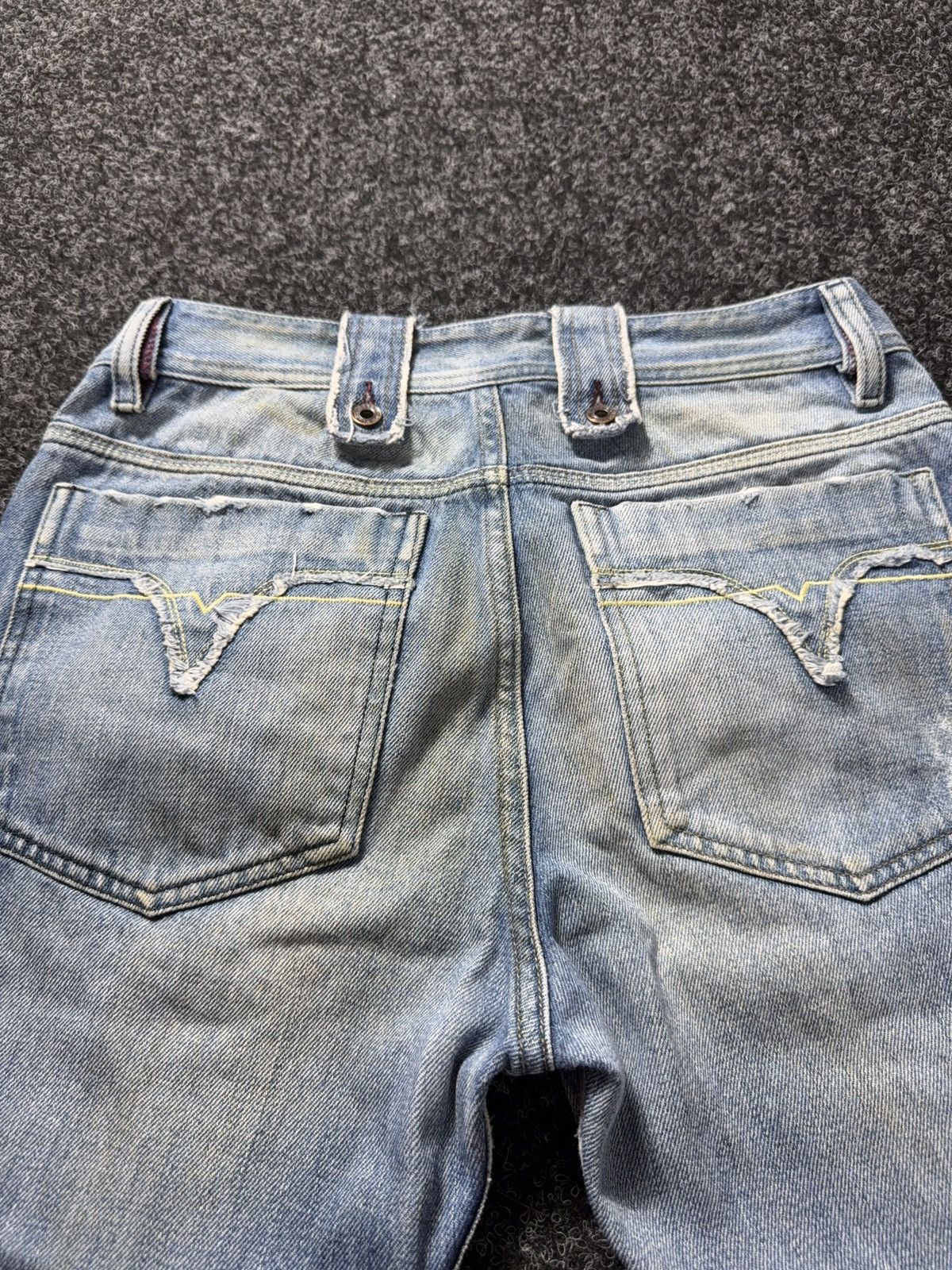 Diesel 00s Diesel Vntg Dirty Distressed Opium Punk Rock Y2K Jeans Size US 28 / EU 44 - 20 Thumbnail