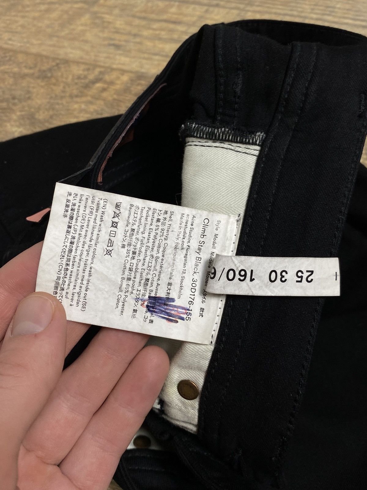 Acne Studios Acne Studios Blå Konst Climb Stay Black Skinny Jeans 25 Size 25" / US 0 / IT 36 - 9 Thumbnail