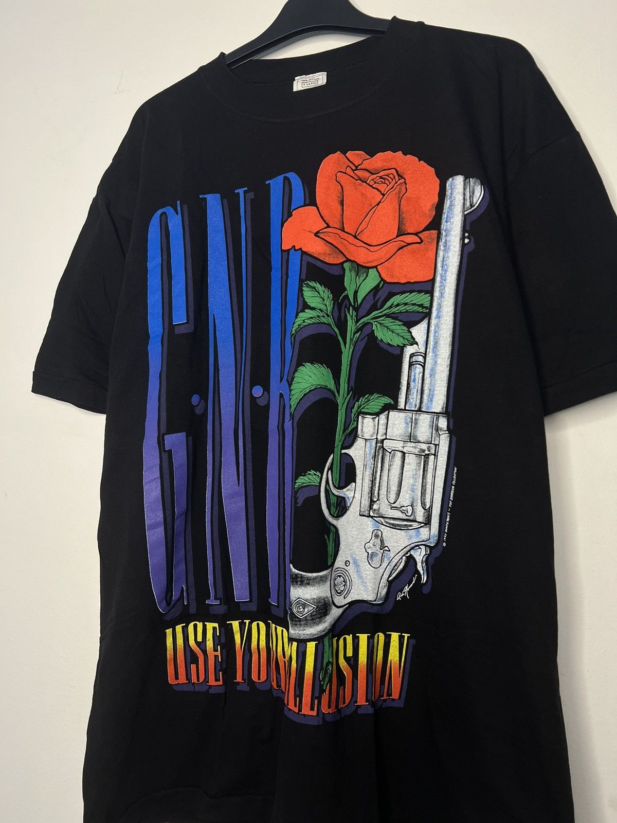 Band Tees × Guns N' Roses × Vintage Vintage 1993 Guns N Roses Use Your Illusion Band Tee Size US XL / EU 56 / 4 - 2 Thumbnail