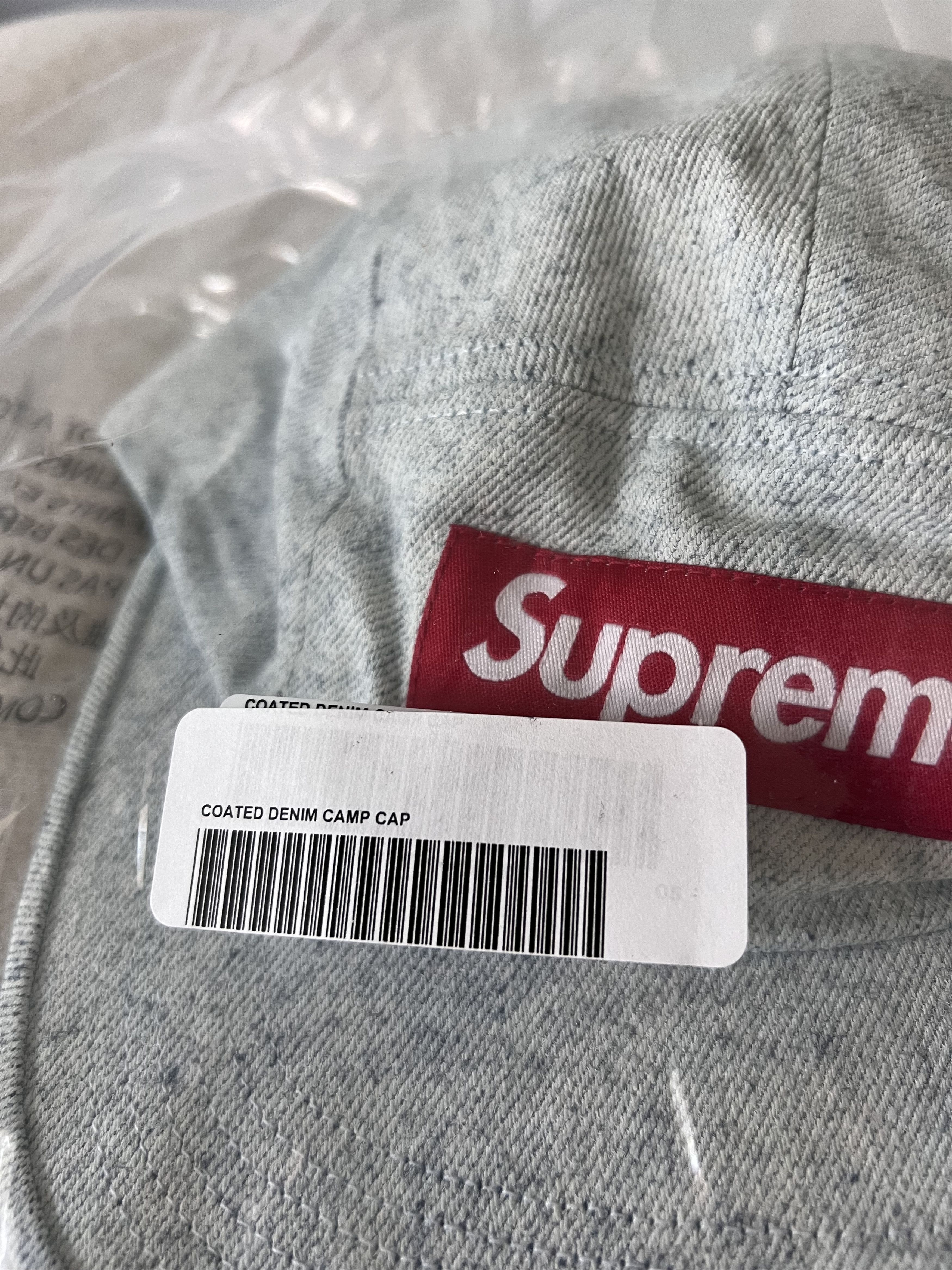 Supreme Supreme Coated Denim Camp Cap in White Size ONE SIZE - 3 Thumbnail