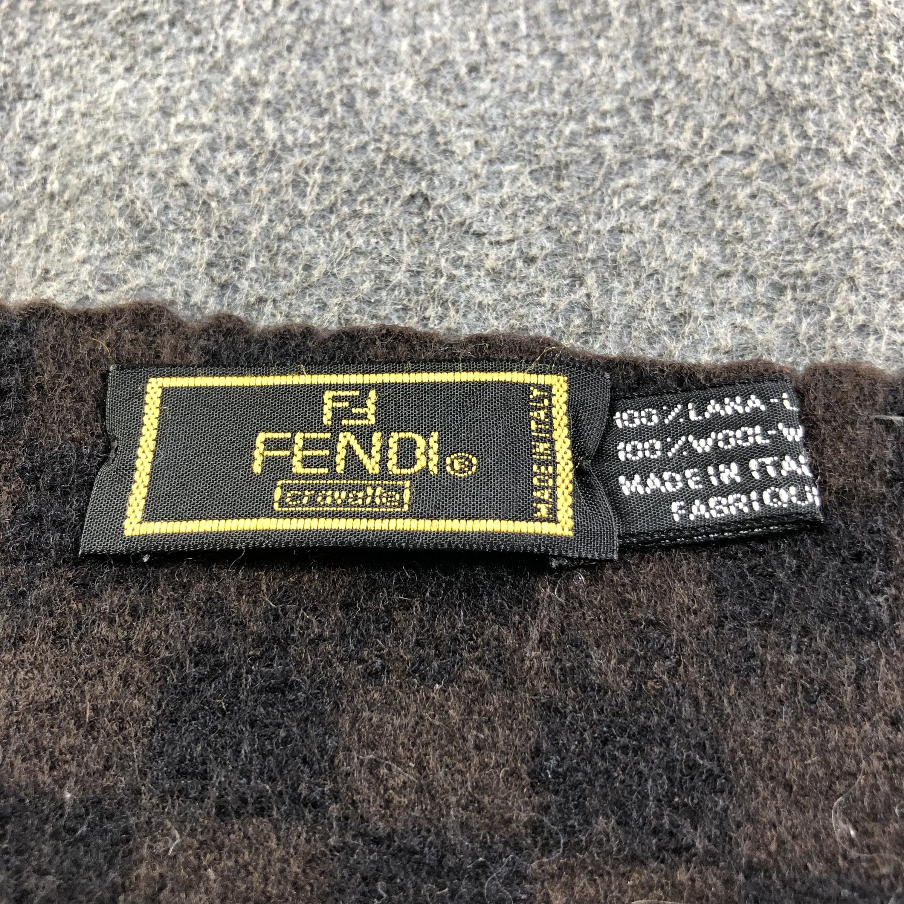 Fendi Fendi Checkered Wool Scarf Muffler Neckwear V2547 Size ONE SIZE - 5 Thumbnail