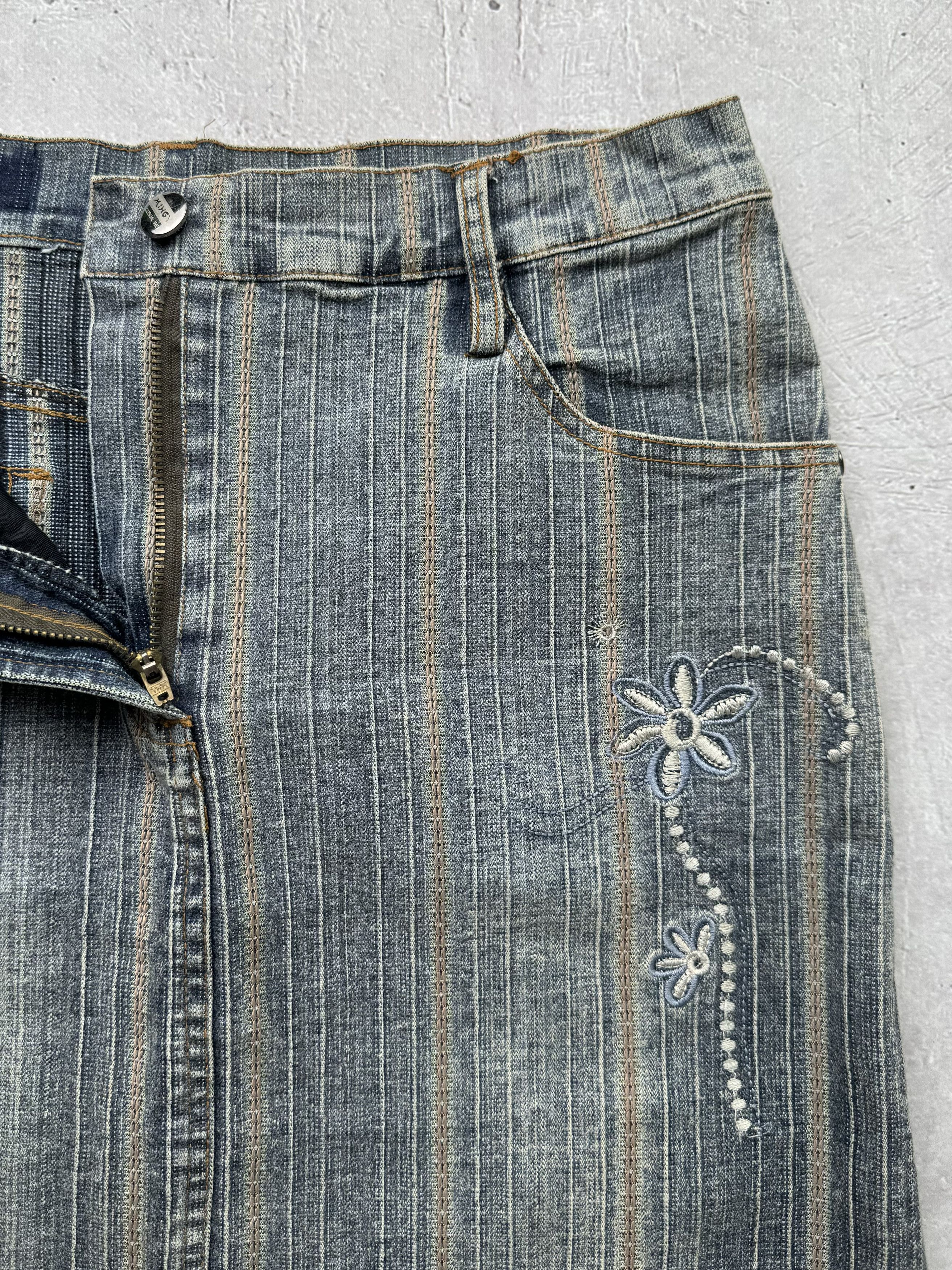 Japanese Brand × Vintage Vintage Amazing Denim Skirt Size 27" / US 4 / IT 40 - 4 Thumbnail