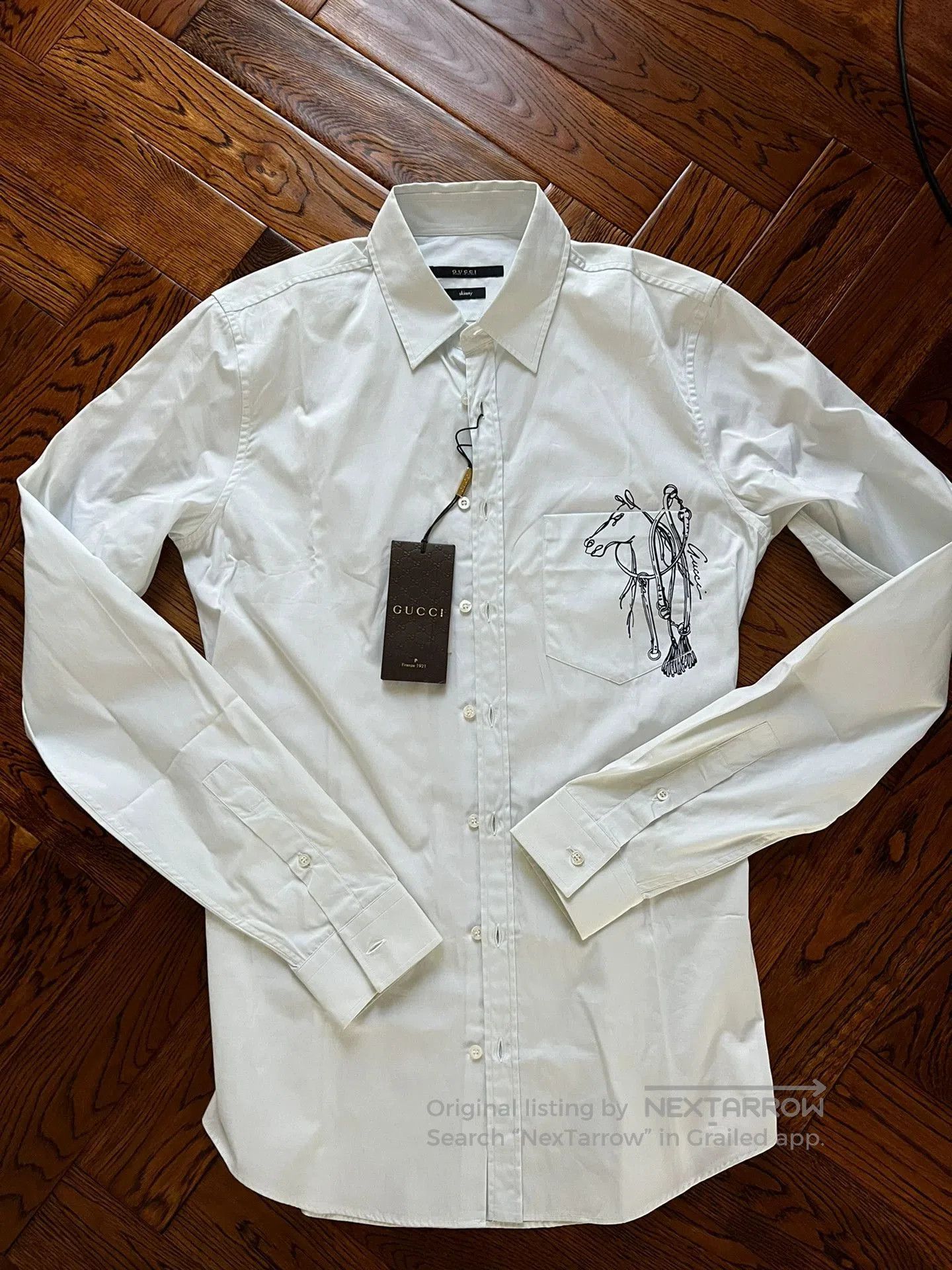 Gucci Gucci Men's Slim Fit Macaron Shirt. Size US S / EU 44-46 / 1 - 1 Thumbnail
