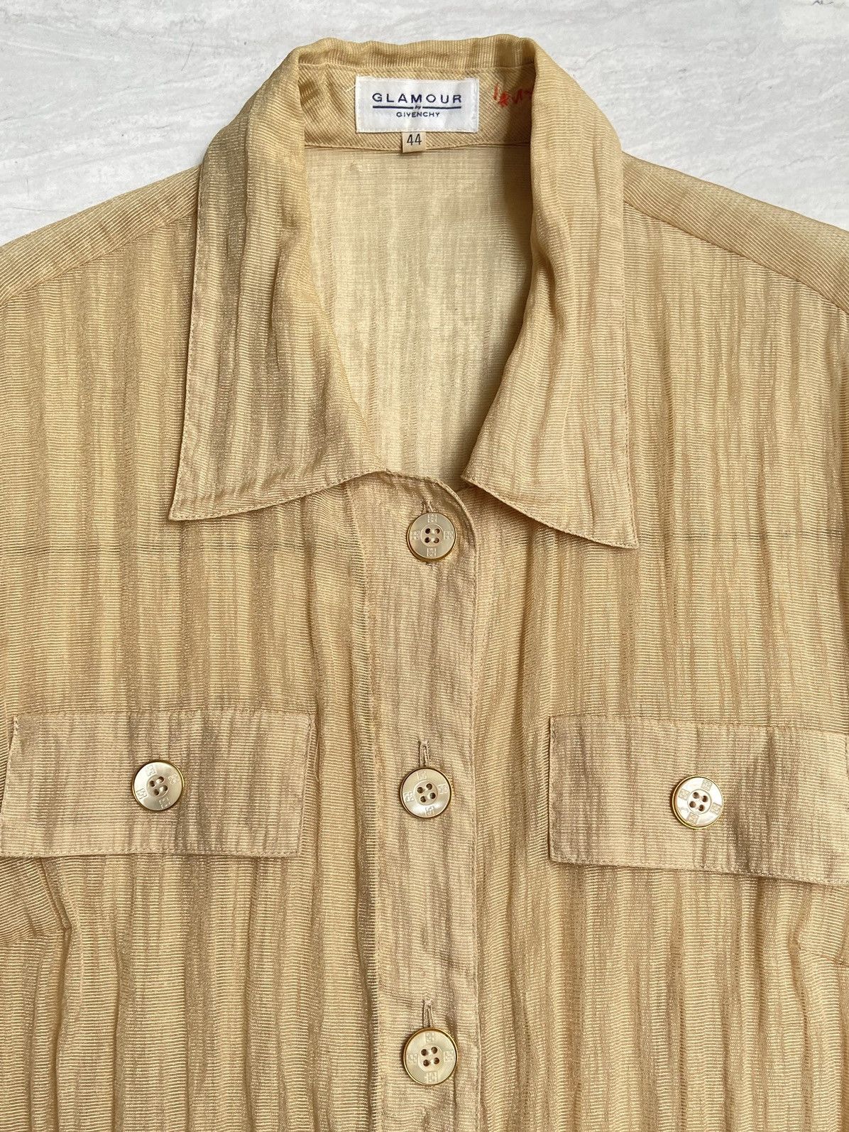 Givenchy GLAMOUR GIVENCHY Gold Mesh Shirt Size US XS / EU 42 / 0 - 9 Thumbnail