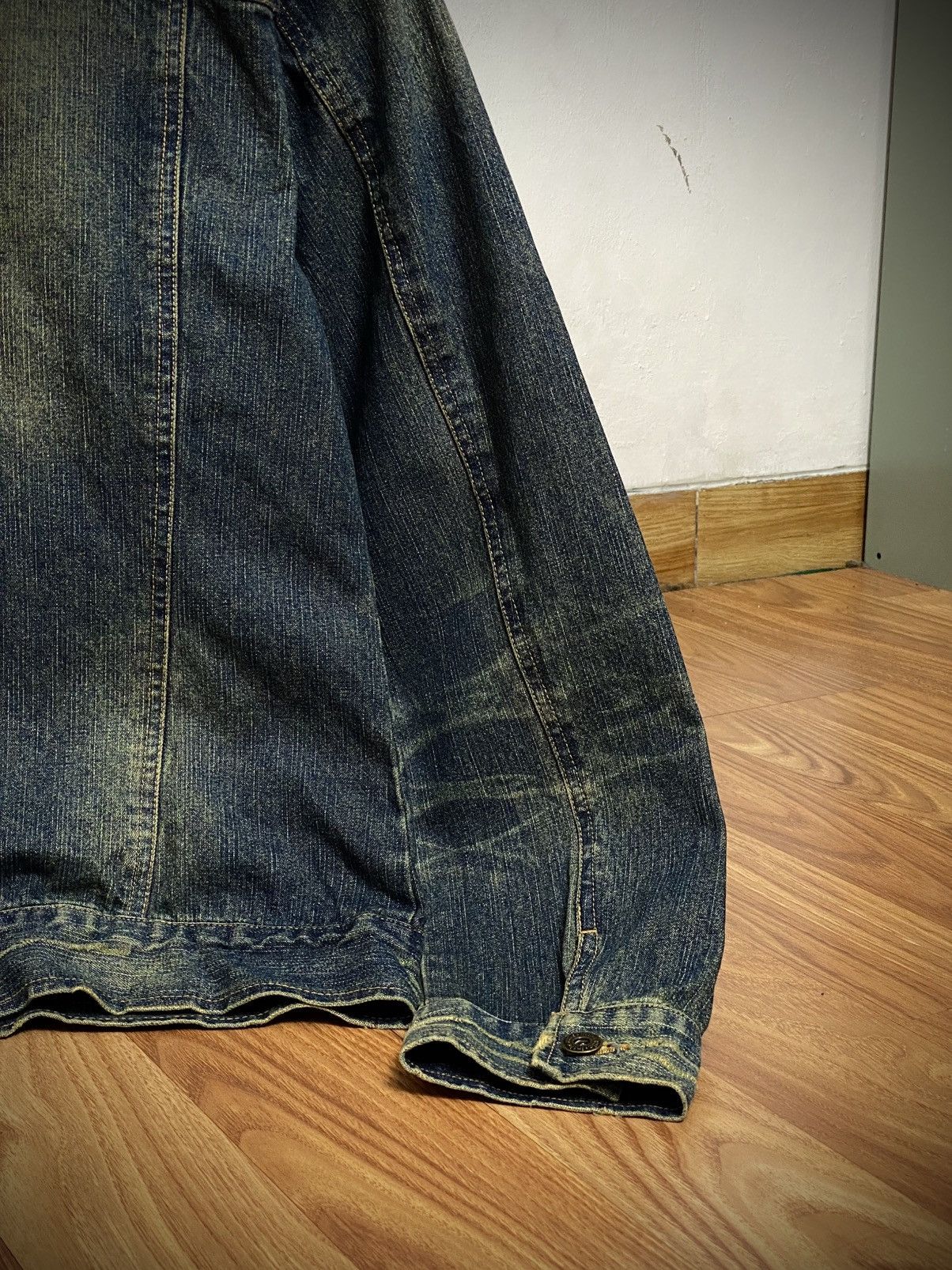 In The Attic In The Attic Japan Mud Wash Denim Jacket Punk LGB Style 🕷️ Size US M / EU 48-50 / 2 - 9 Thumbnail