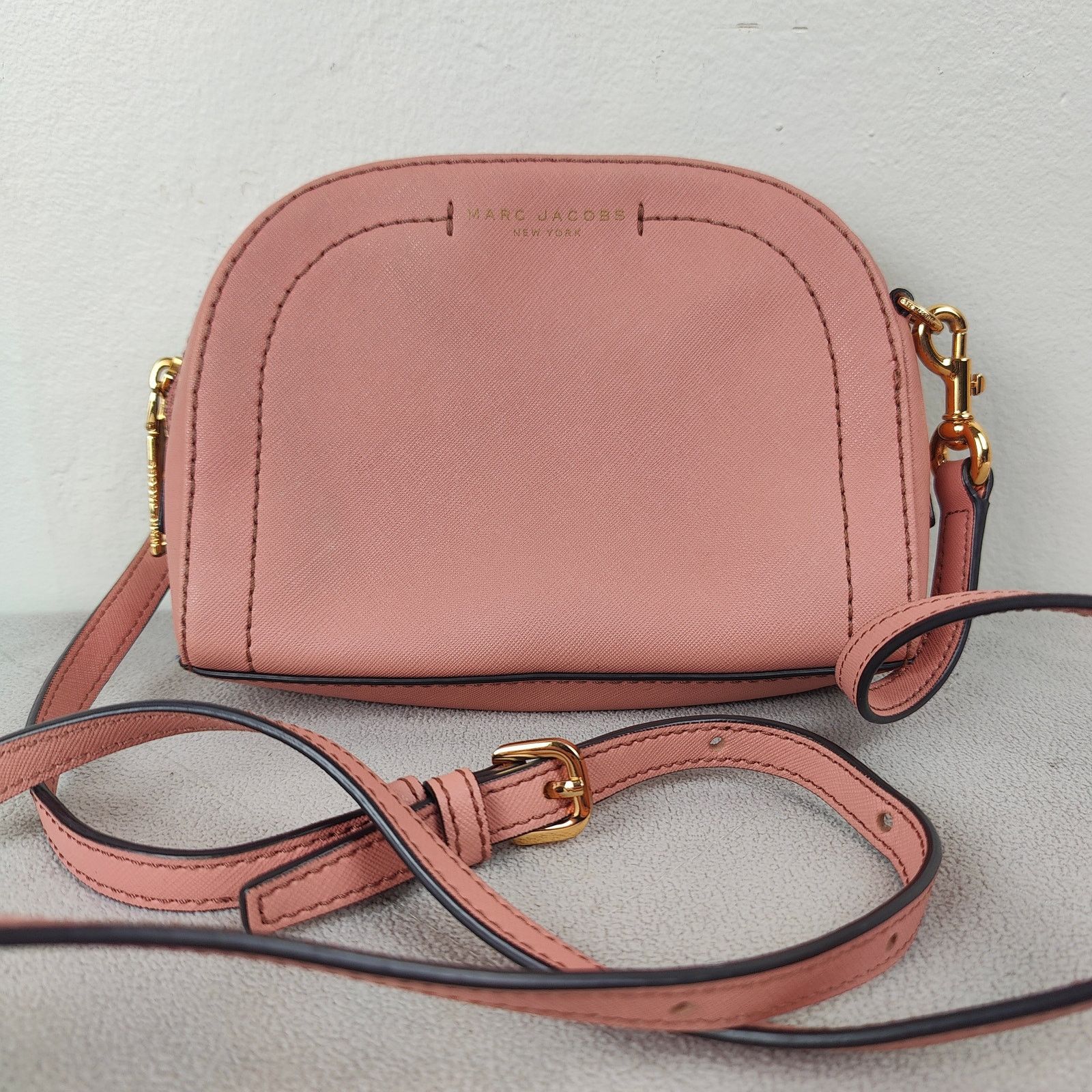 Marc Jacobs Playback Crossbody Bag Saffiano Leather Blush in Pink, Women's