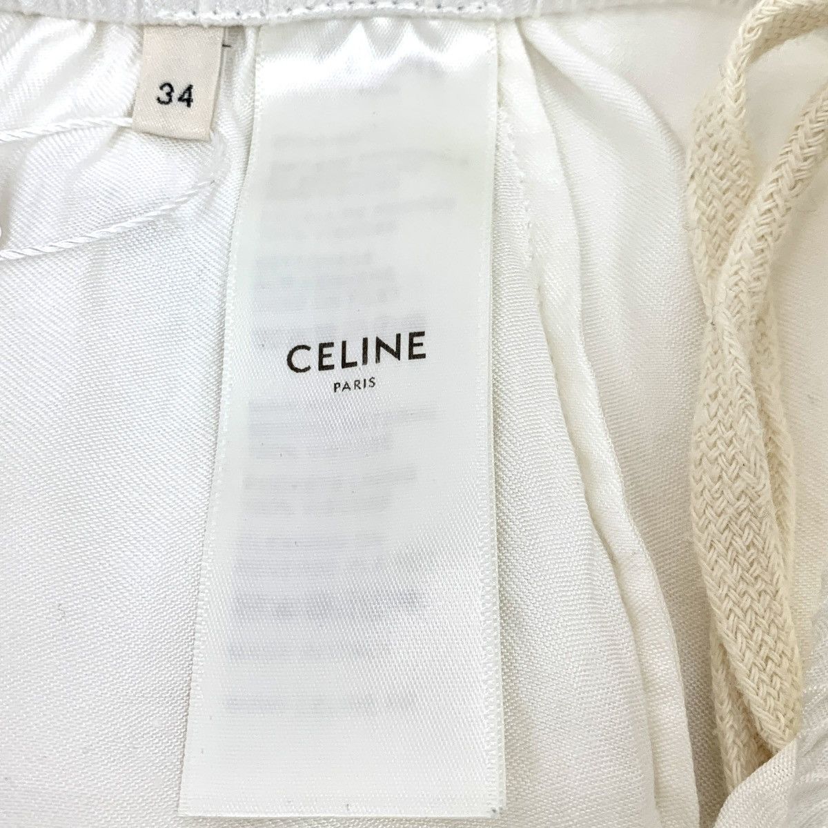 Celine Celine White Triomphe Logo Casual Shorts K26WX Size 24" / US 00 / IT 34 - 6 Thumbnail